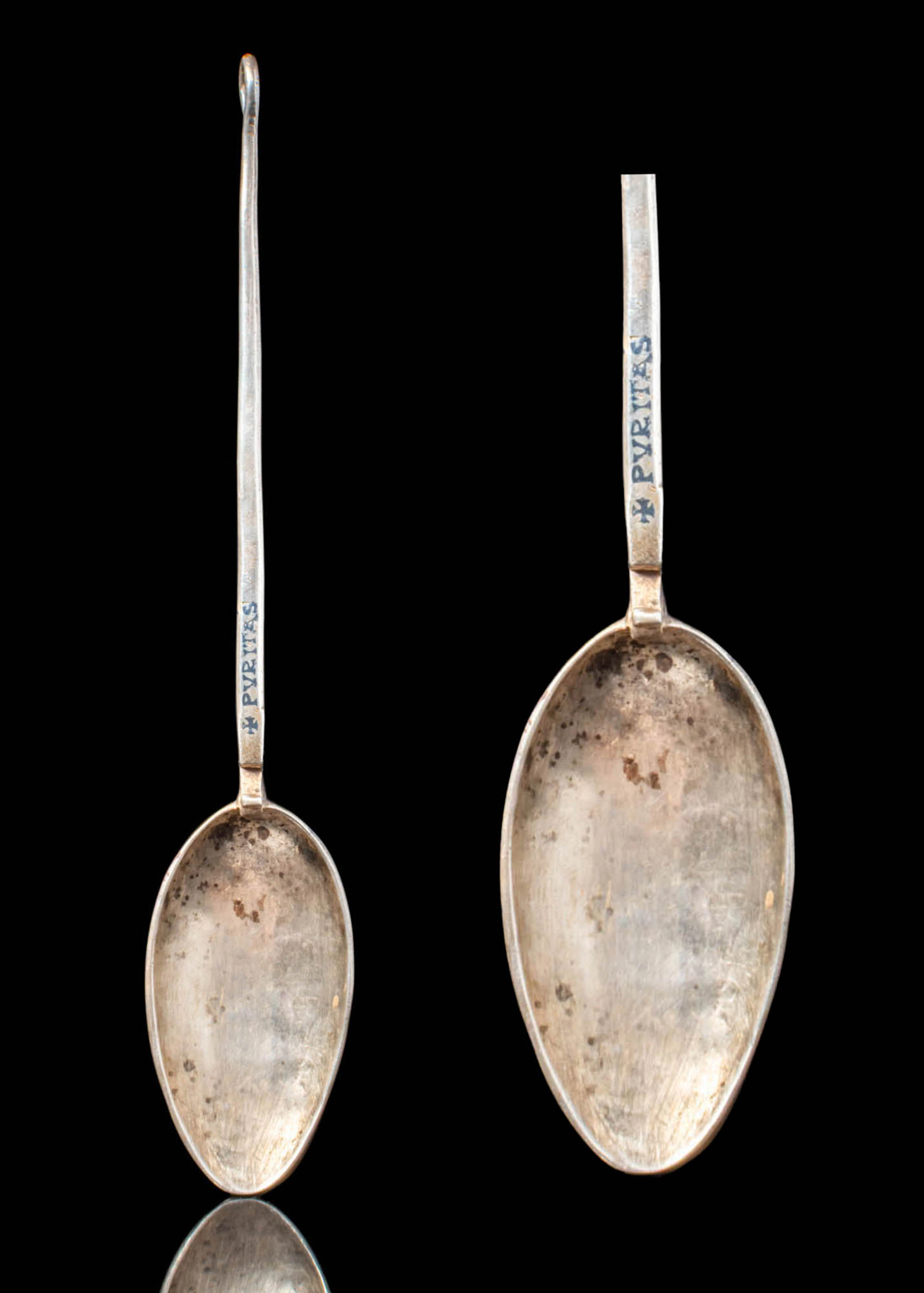BYZANTINE SILVER SPOON INSCRIBED 'PURITAS'