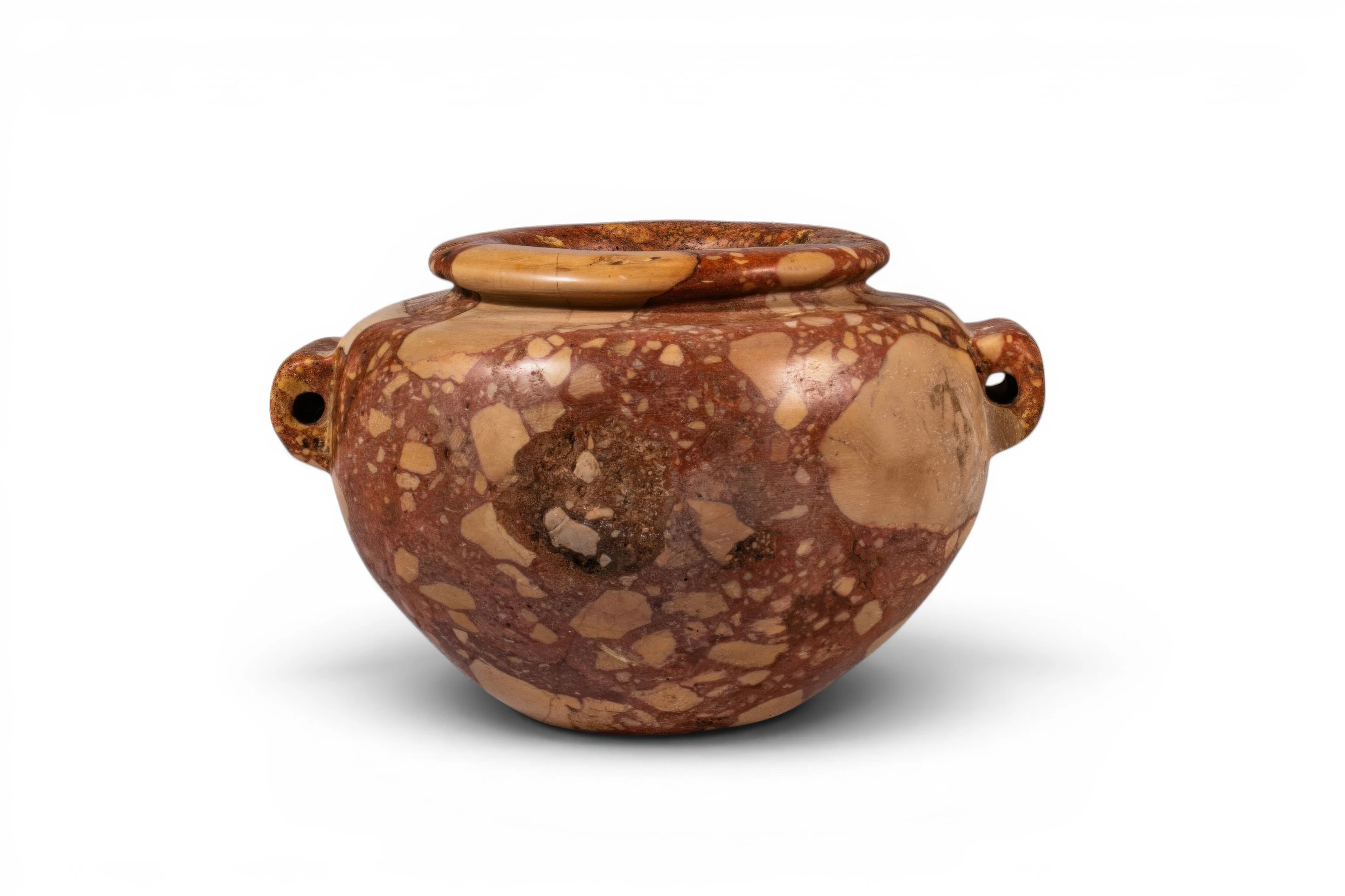 EGYPTIAN BRECCIA STONE JAR