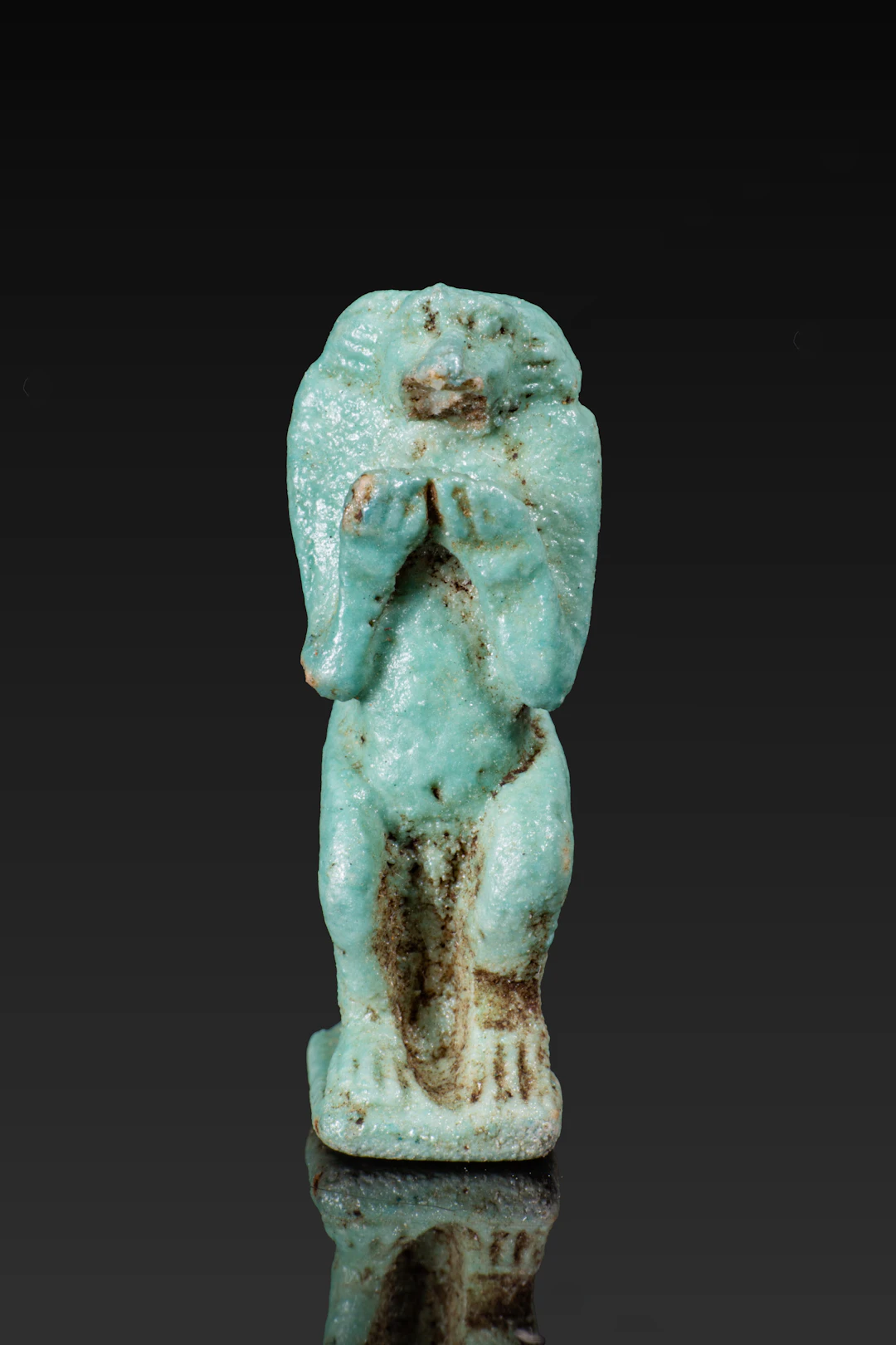 EGYPTIAN FAIENCE BABOON AMULET