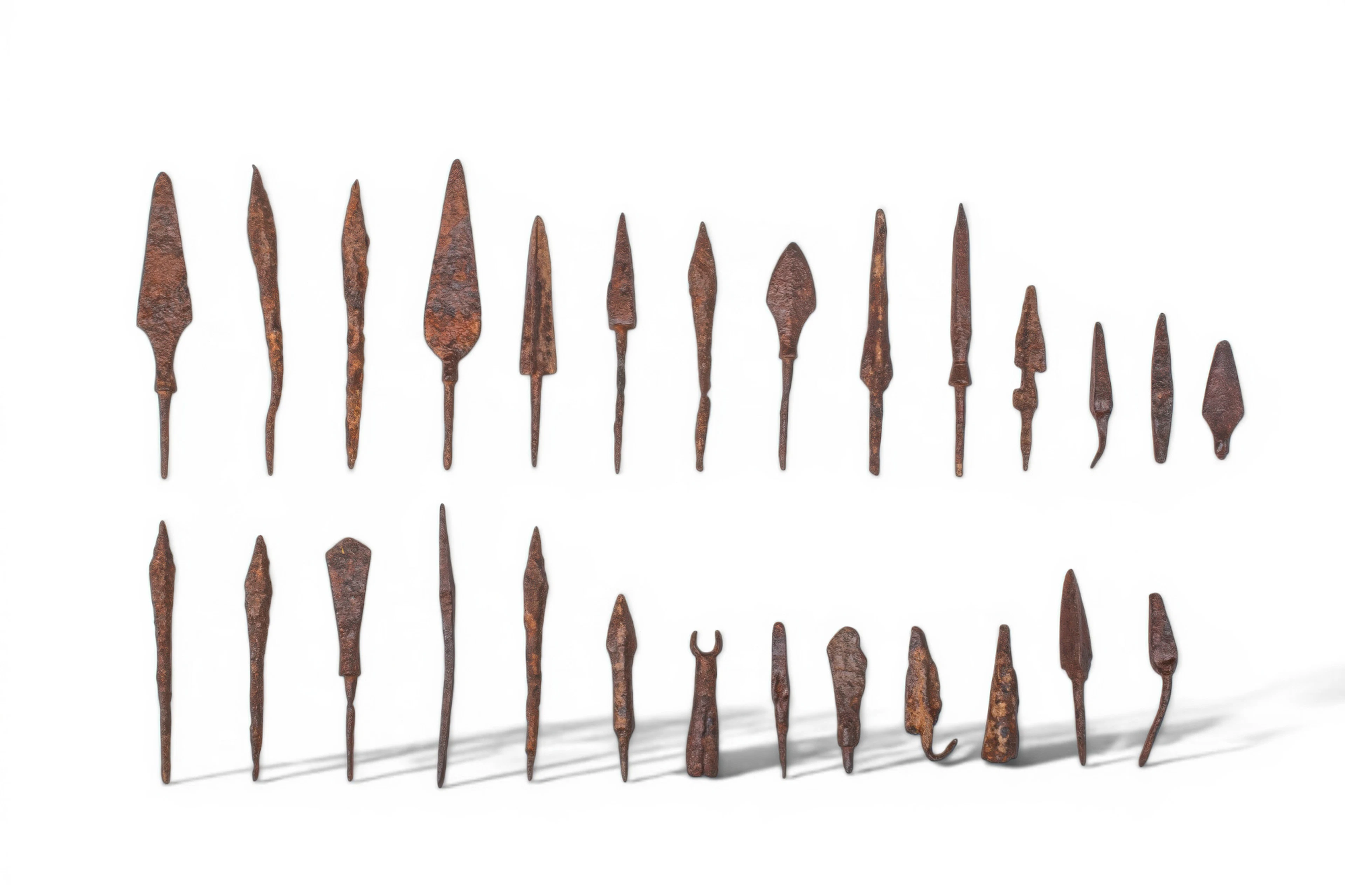 COLLECTION OF ROMAN AND MEDIEVAL IRON ARROWHEADS