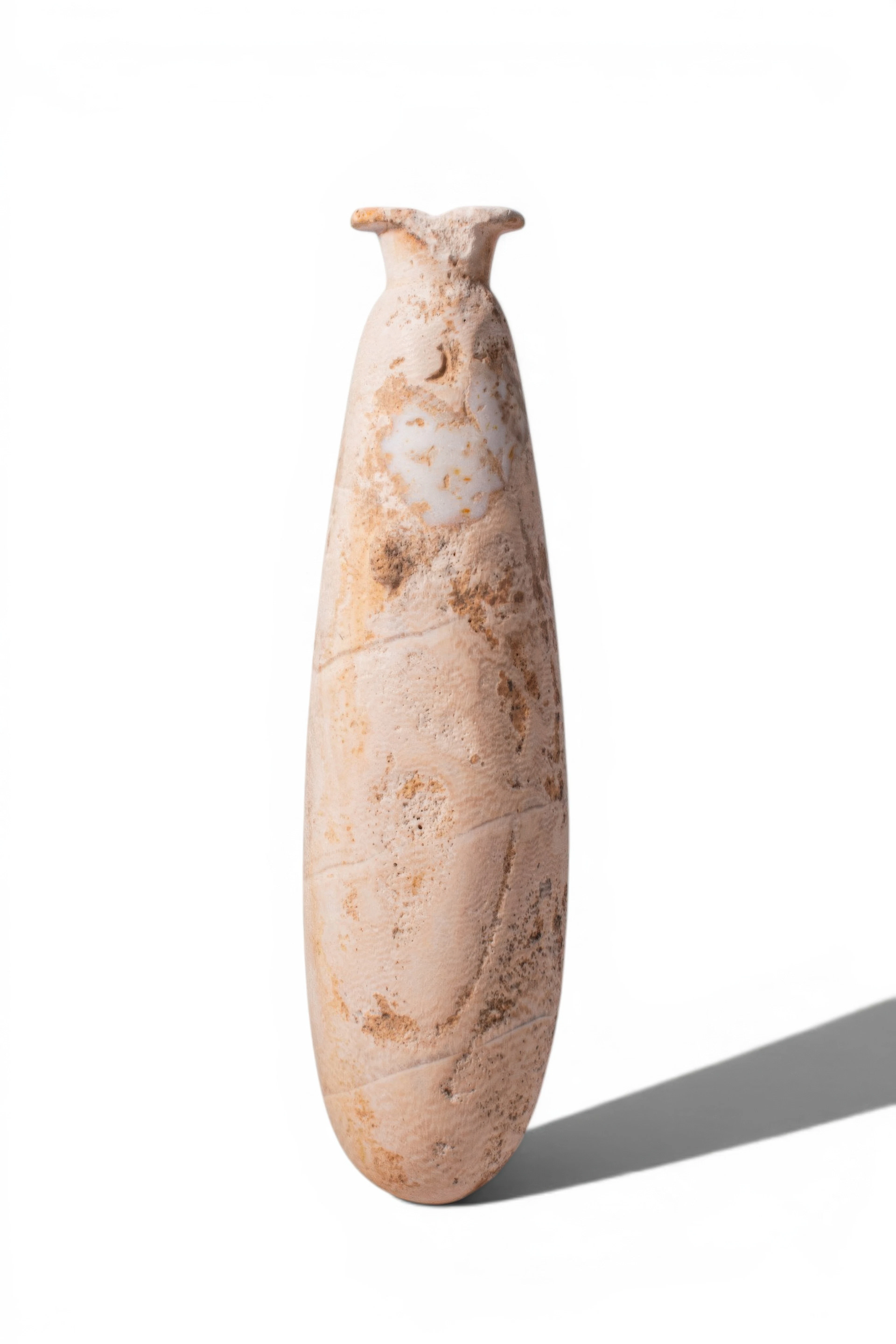LARGE EGYPTIAN ALABASTER ALABASTRON