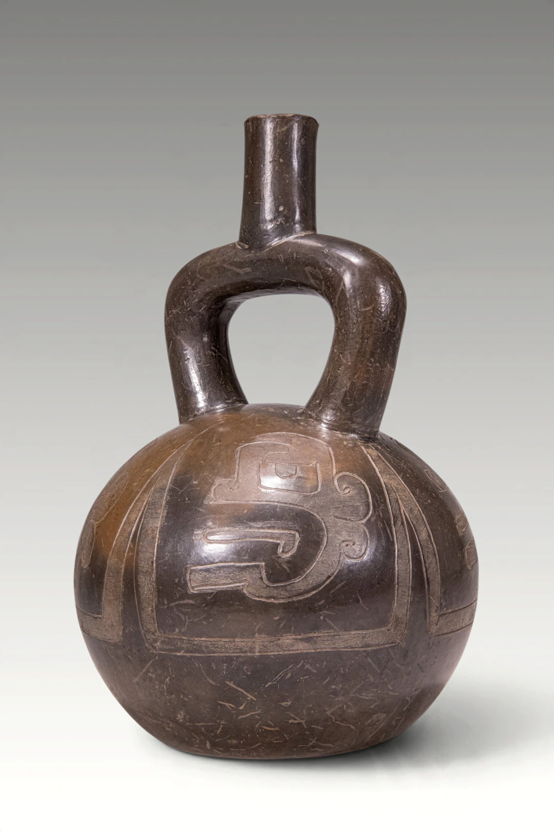 MOCHE CERAMIC STIRRUP-SPOUT VESSEL