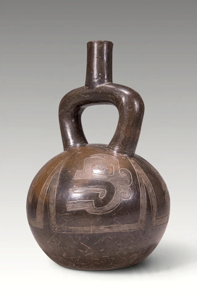 MOCHE CERAMIC STIRRUP-SPOUT VESSEL