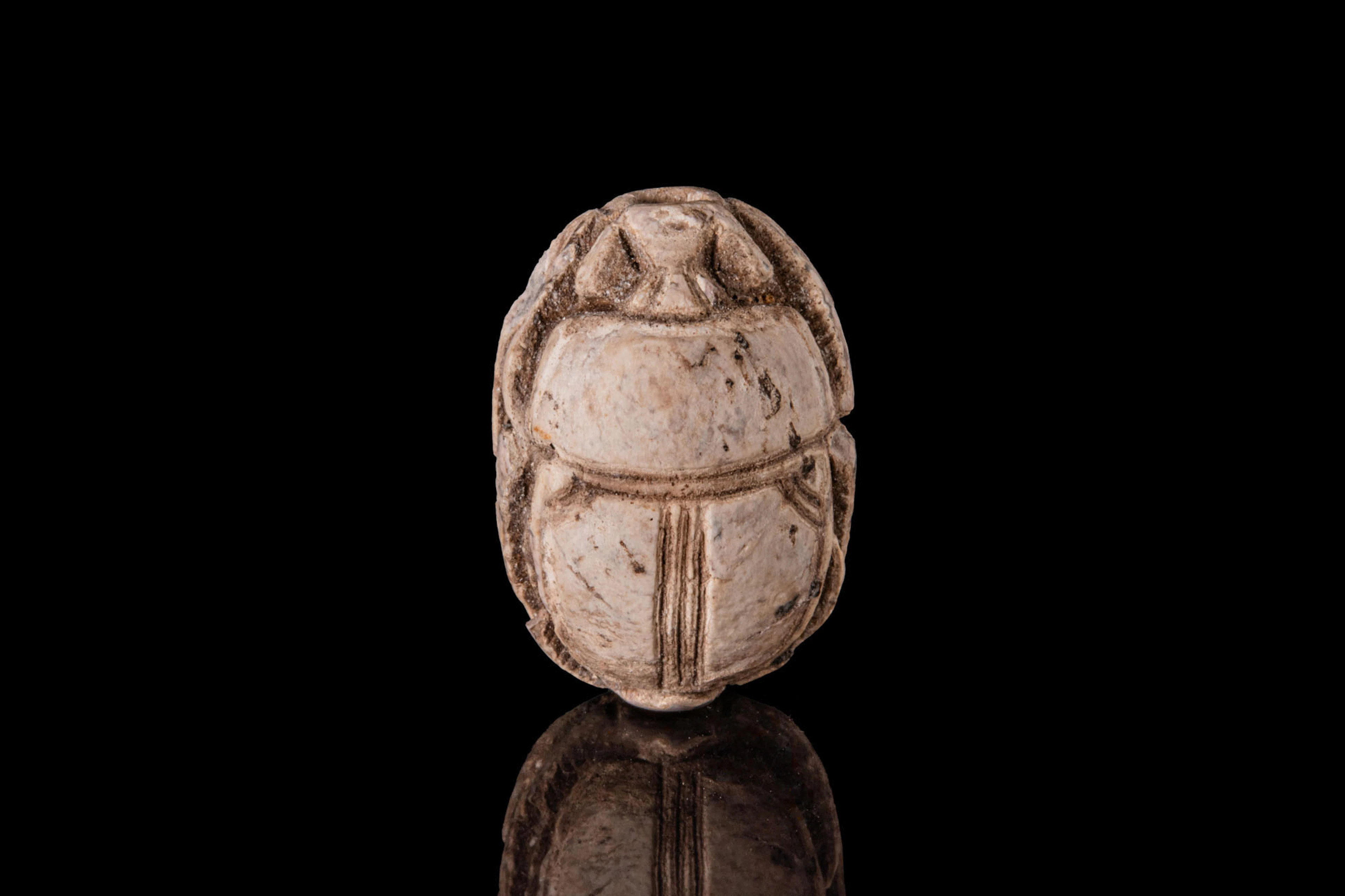 EGYPTIAN STEATITE SCARAB WITH RAMSESS III CARTOUCHE
