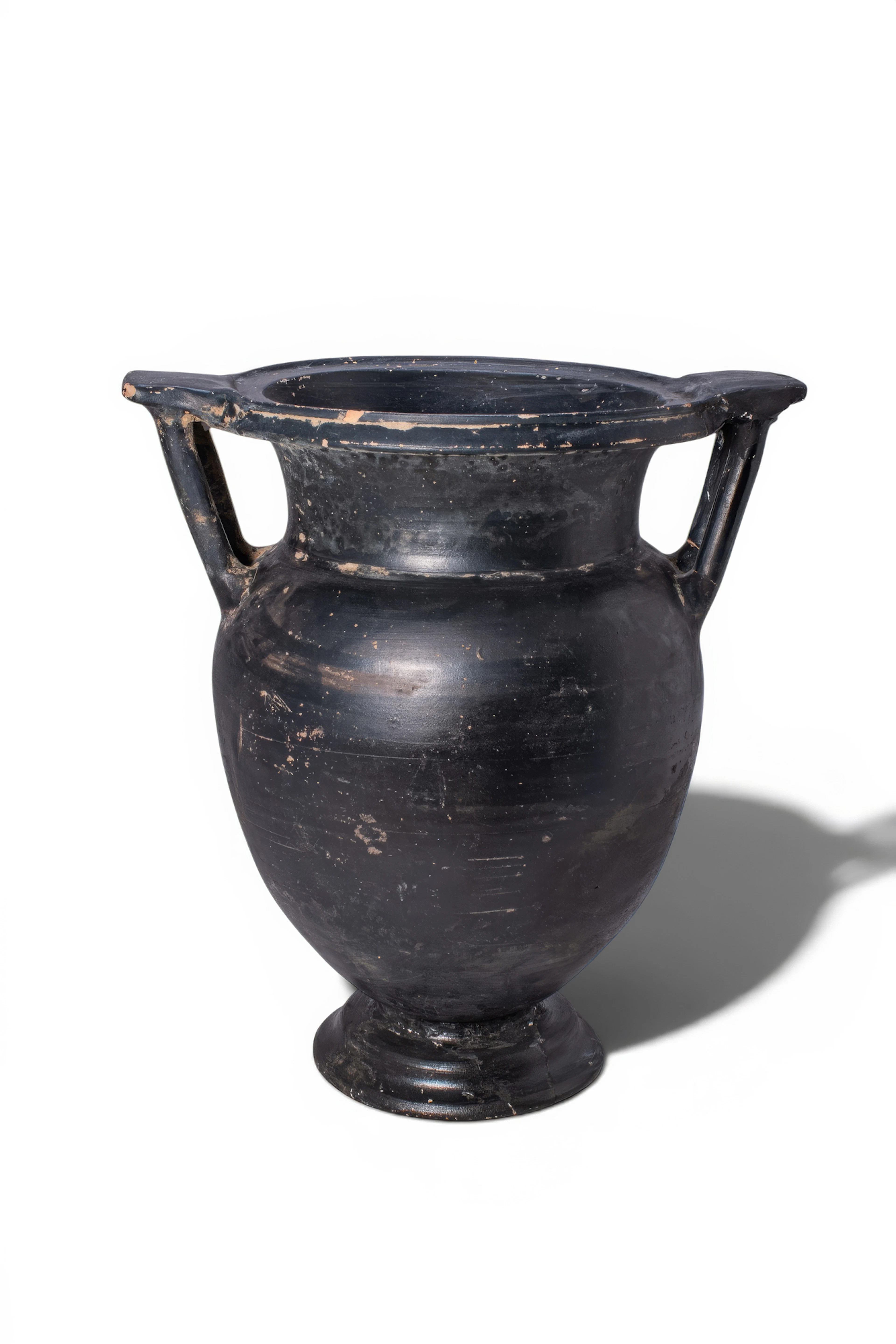 LARGE GREEK LACONIAN BLACK-GLAZED COLUMN KRATER