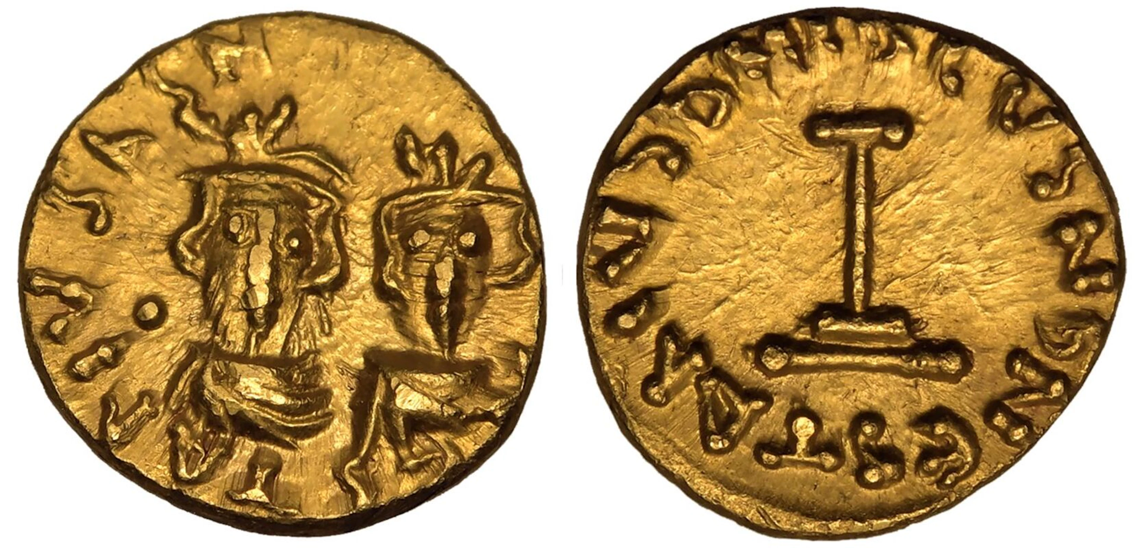 Arab-Byzantine, Umayyad Caliphate, AV Tremissis - 1/3 Dinar