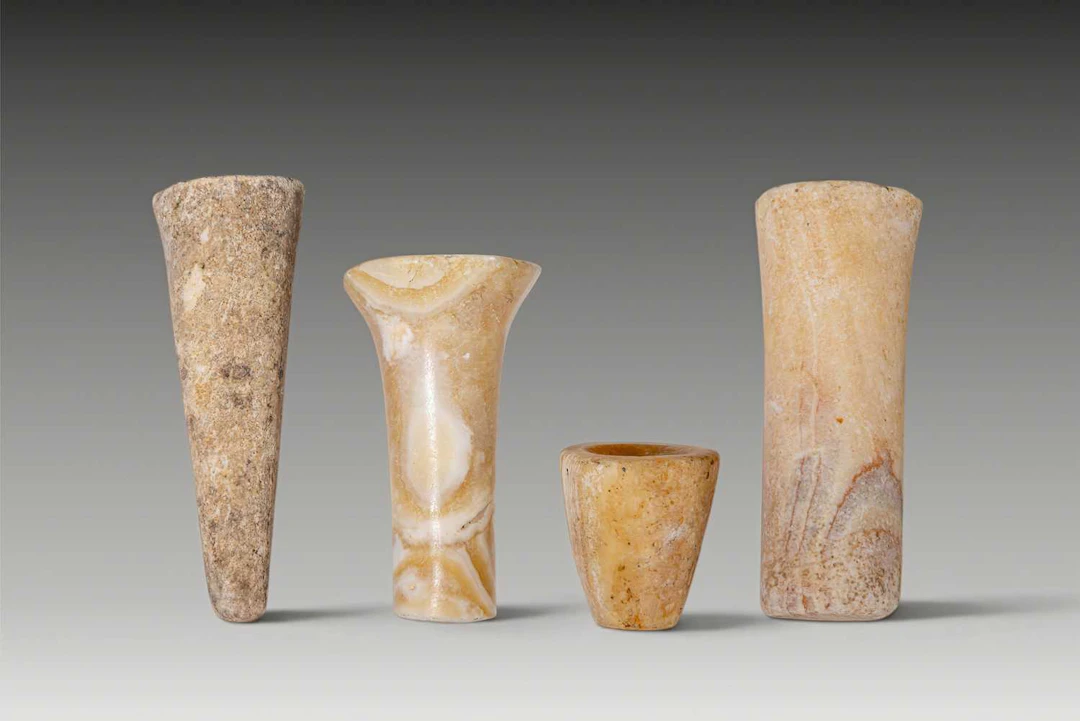 COLLECTION OF EGYPTIAN ALABASTER VESSELS