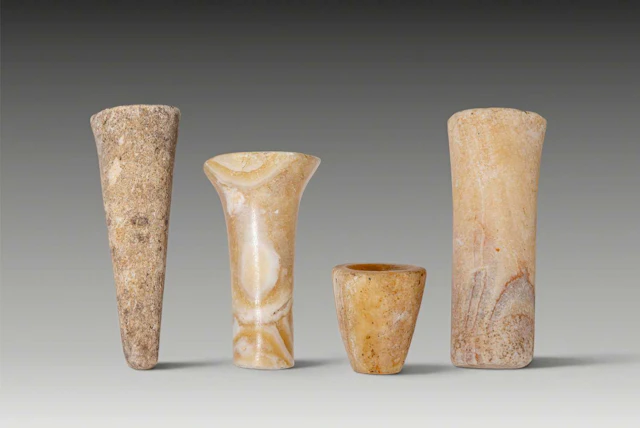COLLECTION OF EGYPTIAN ALABASTER VESSELS
