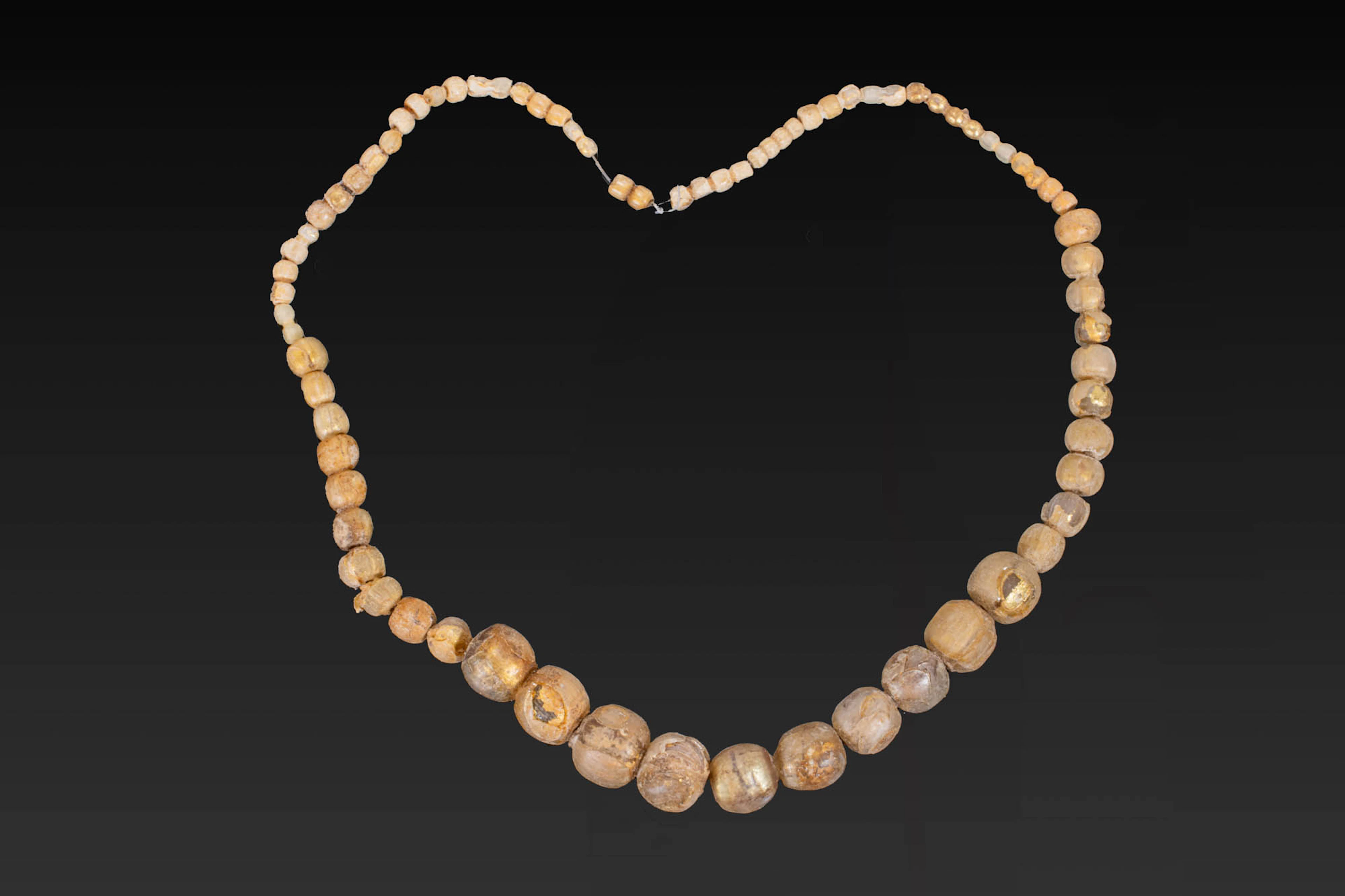 RARE VIKING GOLD LEAF GLASS BEADS