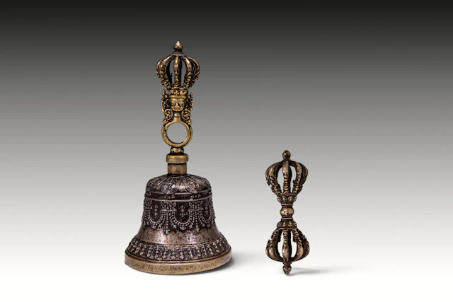 TIBETAN RITUAL BELL AND VAJRA