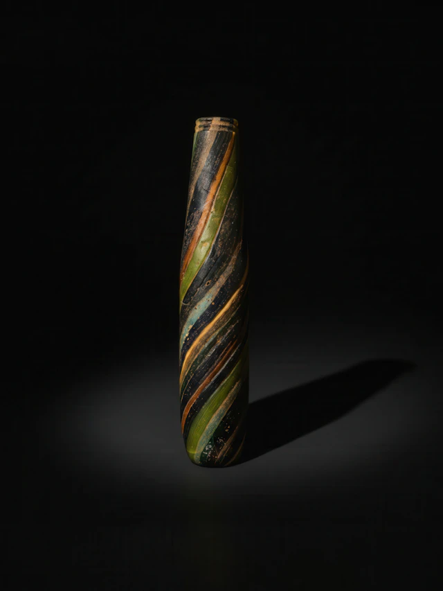 ROMAN POLYCHROME BANDED GLASS ALABASTRON