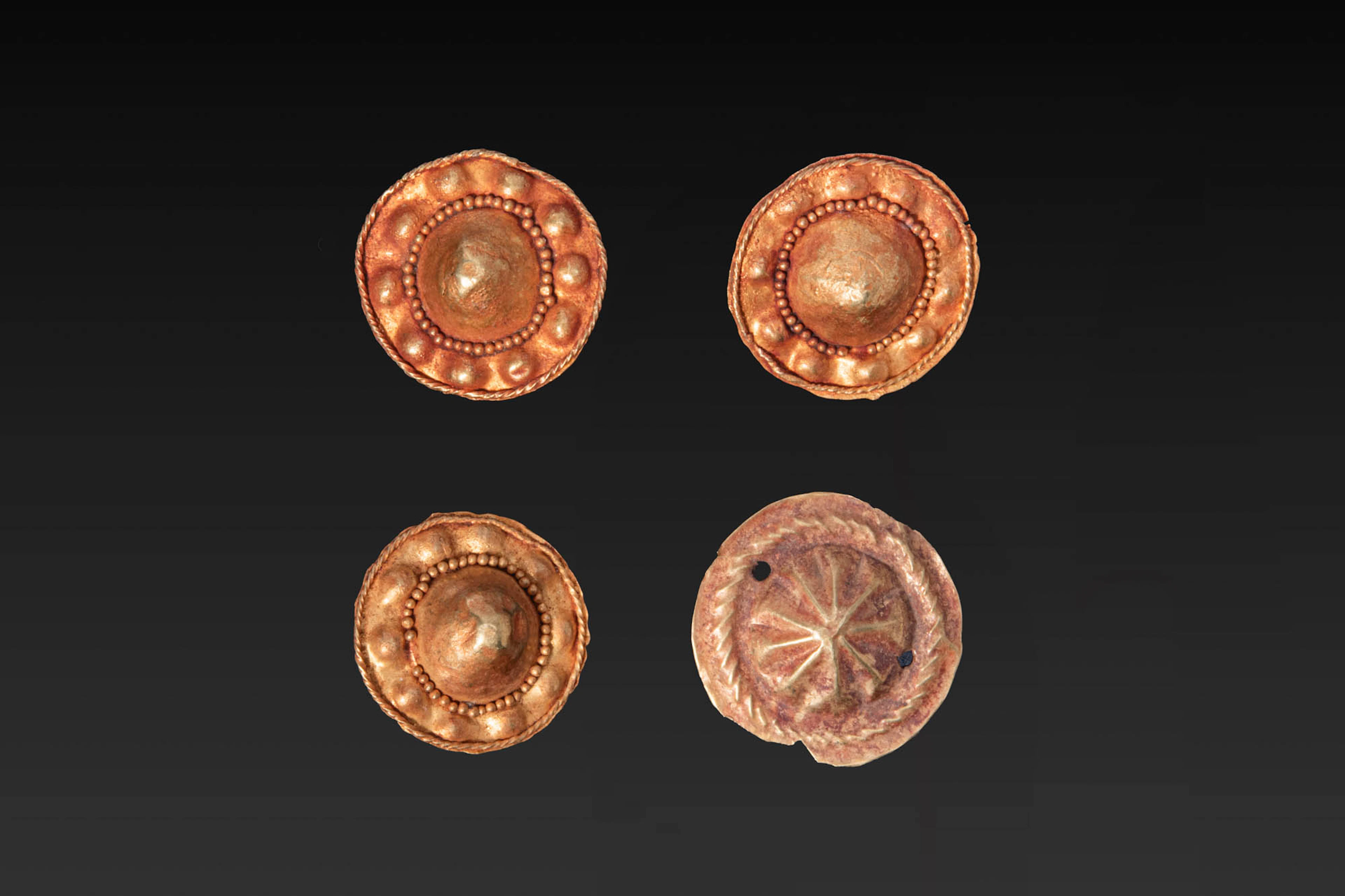 COLLECTION OF GREEK HIGH KARAT GOLD APPLIQUES