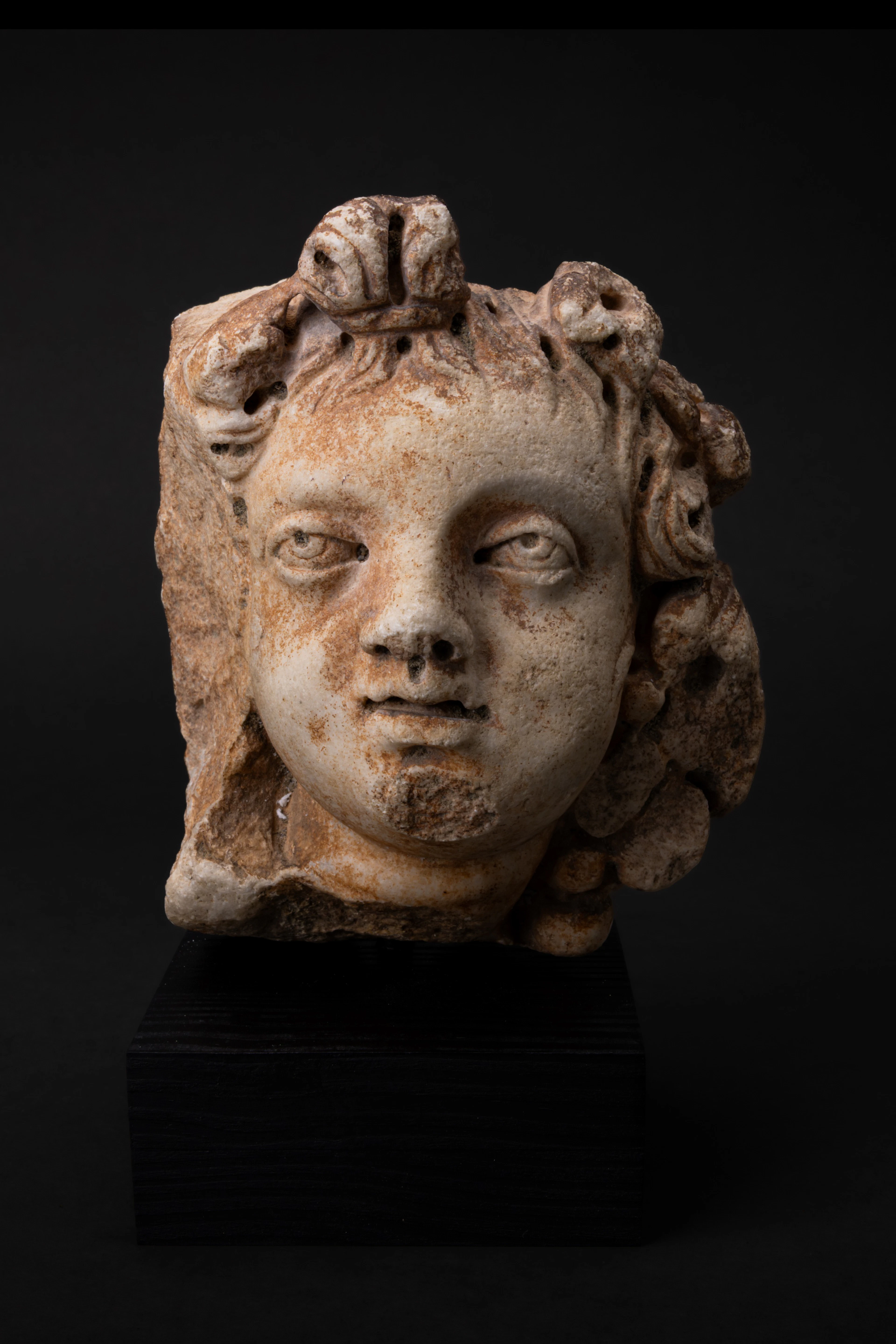 ROMAN MARBLE HEAD OF EROS