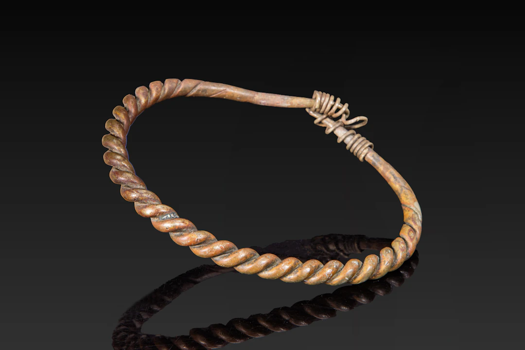 VIKING GILDED BRONZE COILED BRACELET