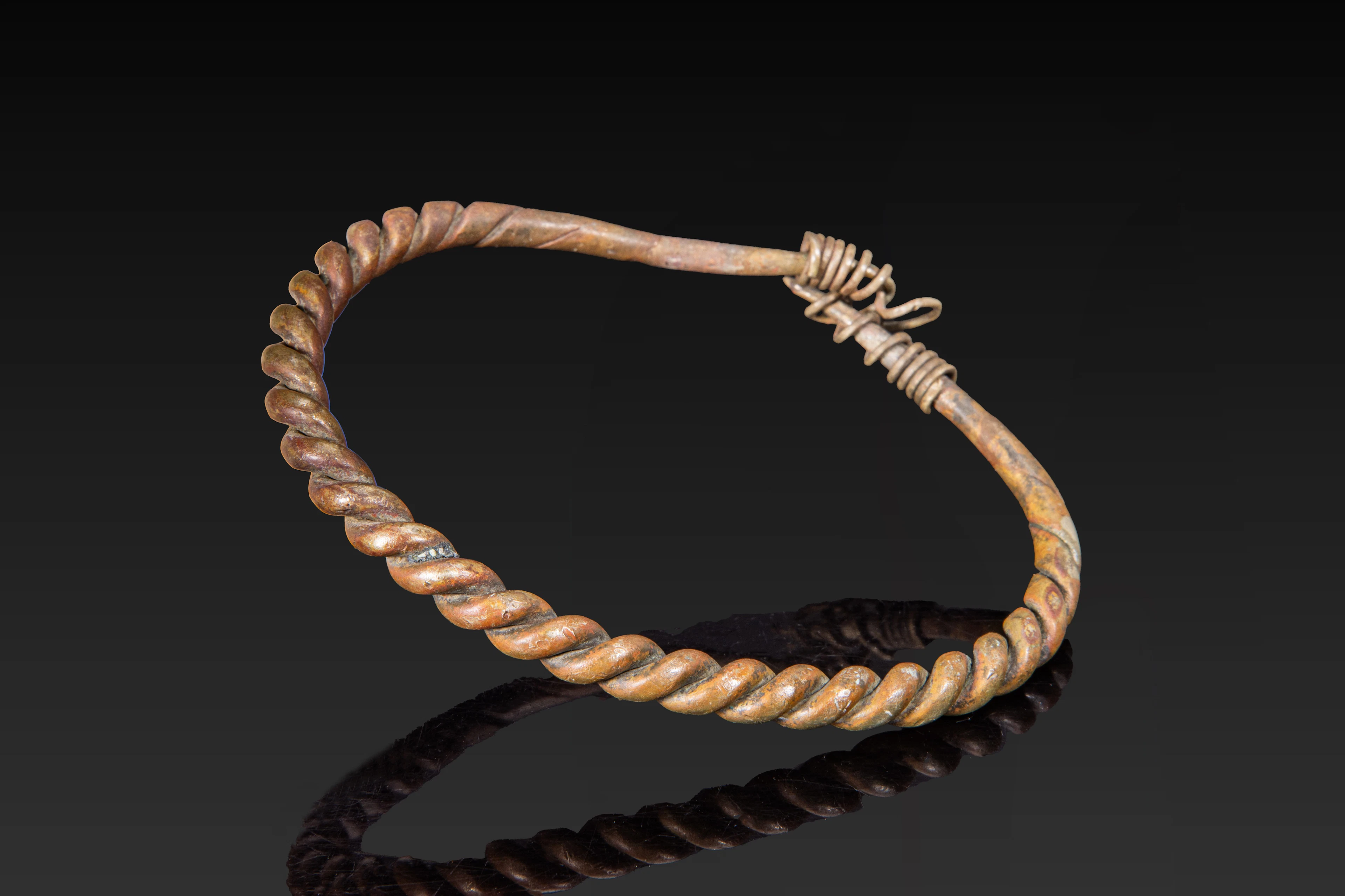 VIKING GILDED BRONZE COILED BRACELET