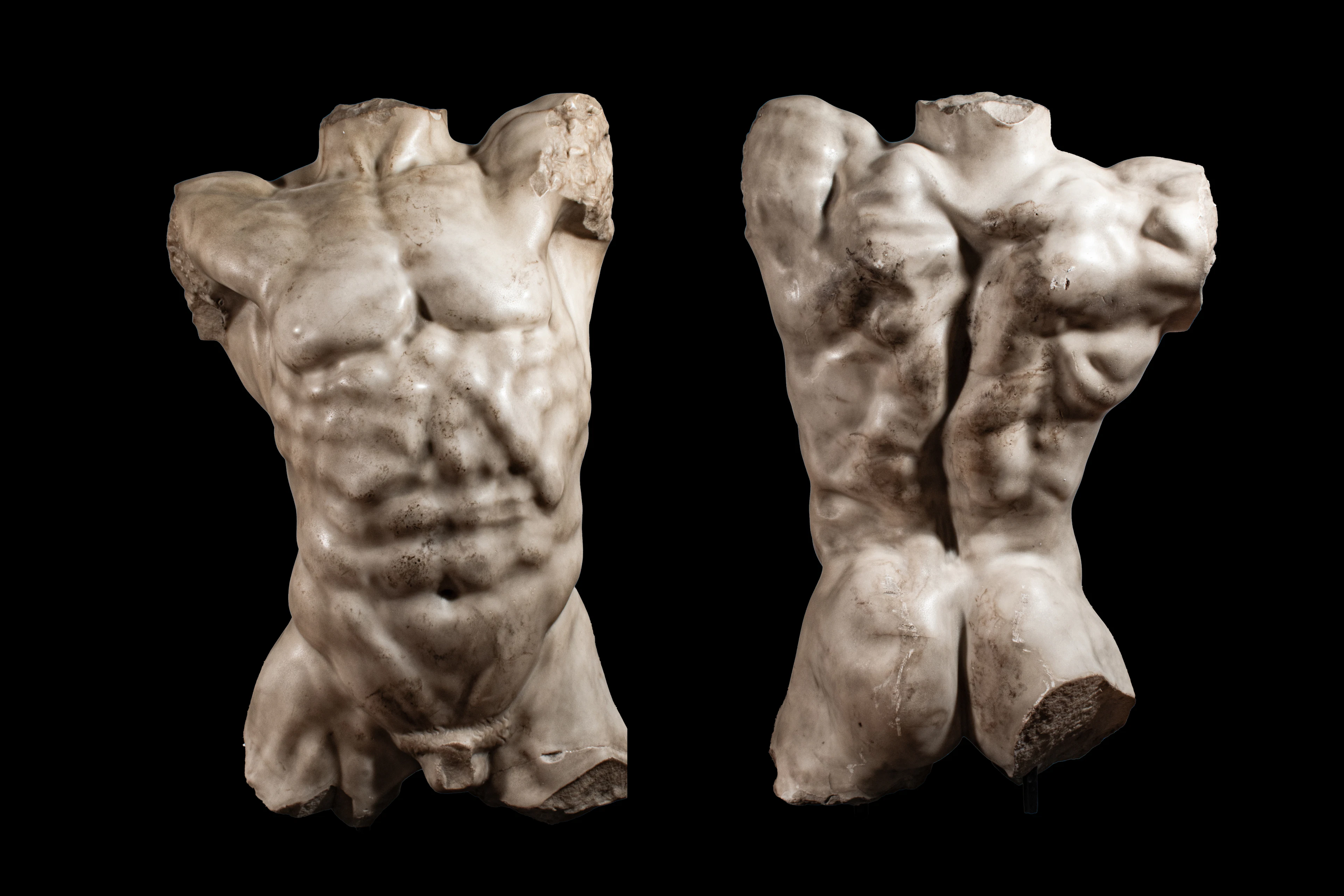 OVERSIZE BAROQUE/NEOCLASSICAL MARBLE MALE BUST