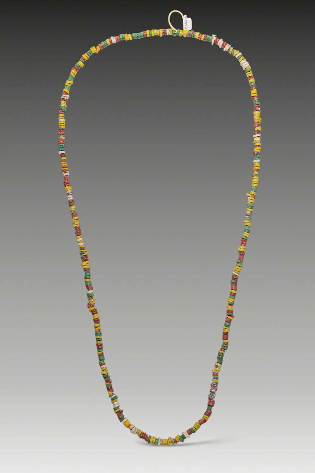 LARGE EGYPTIAN NECKLACE WITH POLYCHROME GLASS SEED BEADS