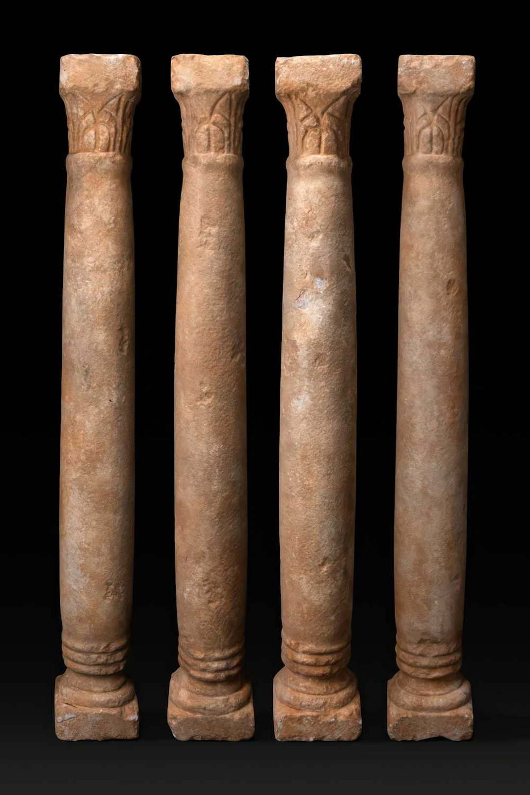 SET OF BYZANTINE MARBLE ALTAR COLUMNS
