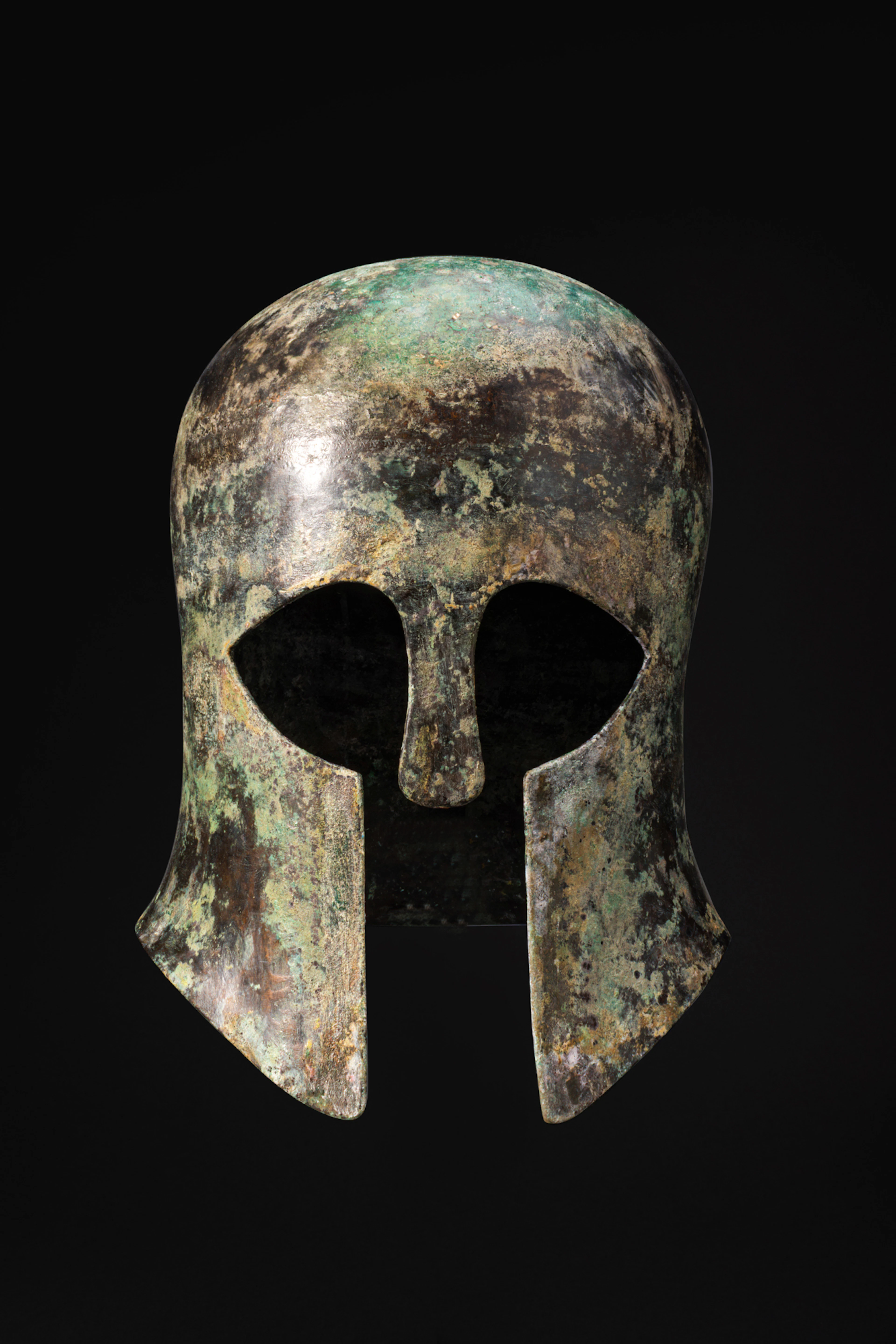 STUNNING CORINTHIAN BRONZE HELMET