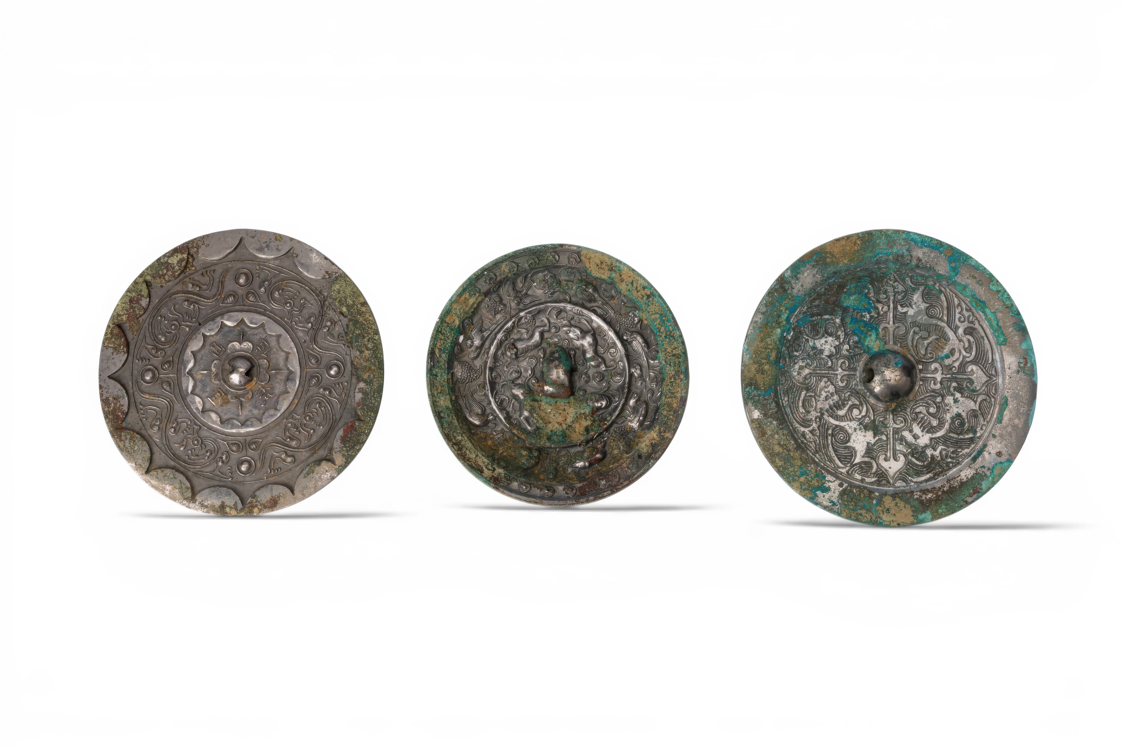 GROUP OF CHINESE BRONZE MIRRORS