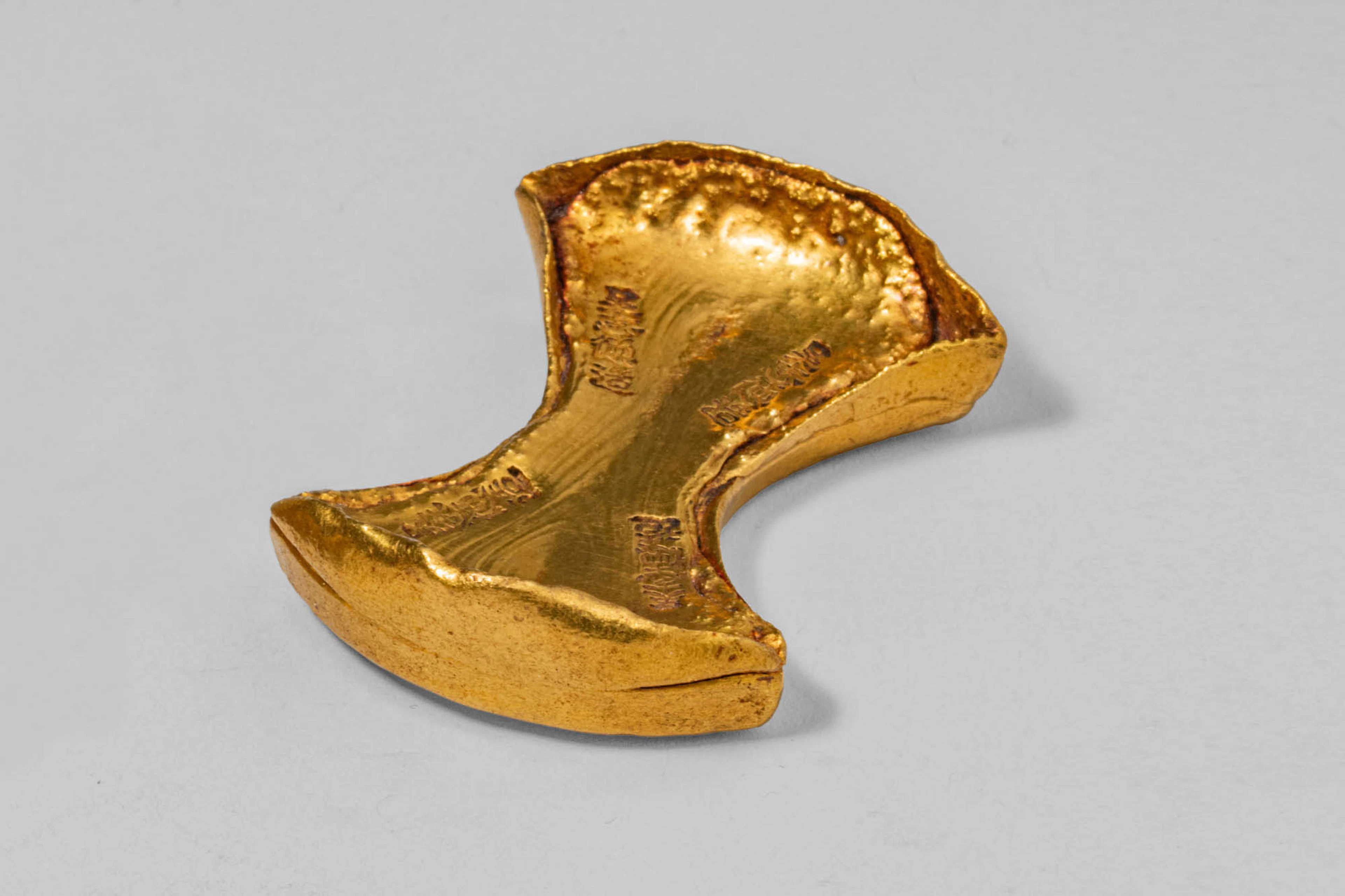 CHINESE GOLD SYCEE YUANBAO INGOT, 186.6 GRAMS 23.3 KARATS