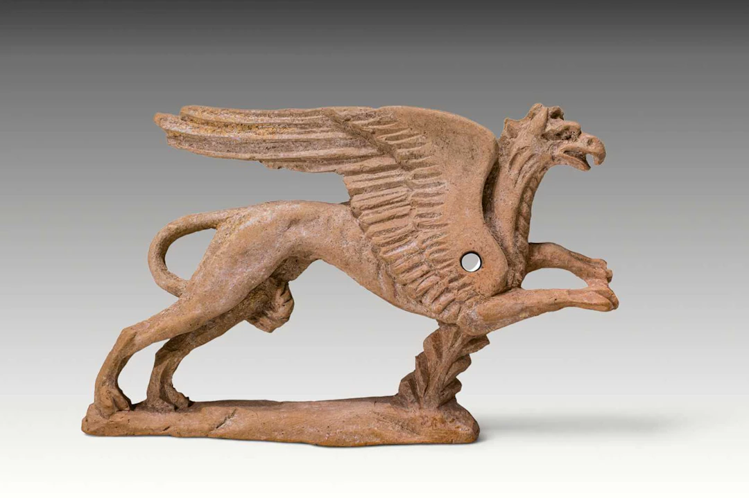 STUNNING GREEK BONE GRIFFIN APPLIQUE