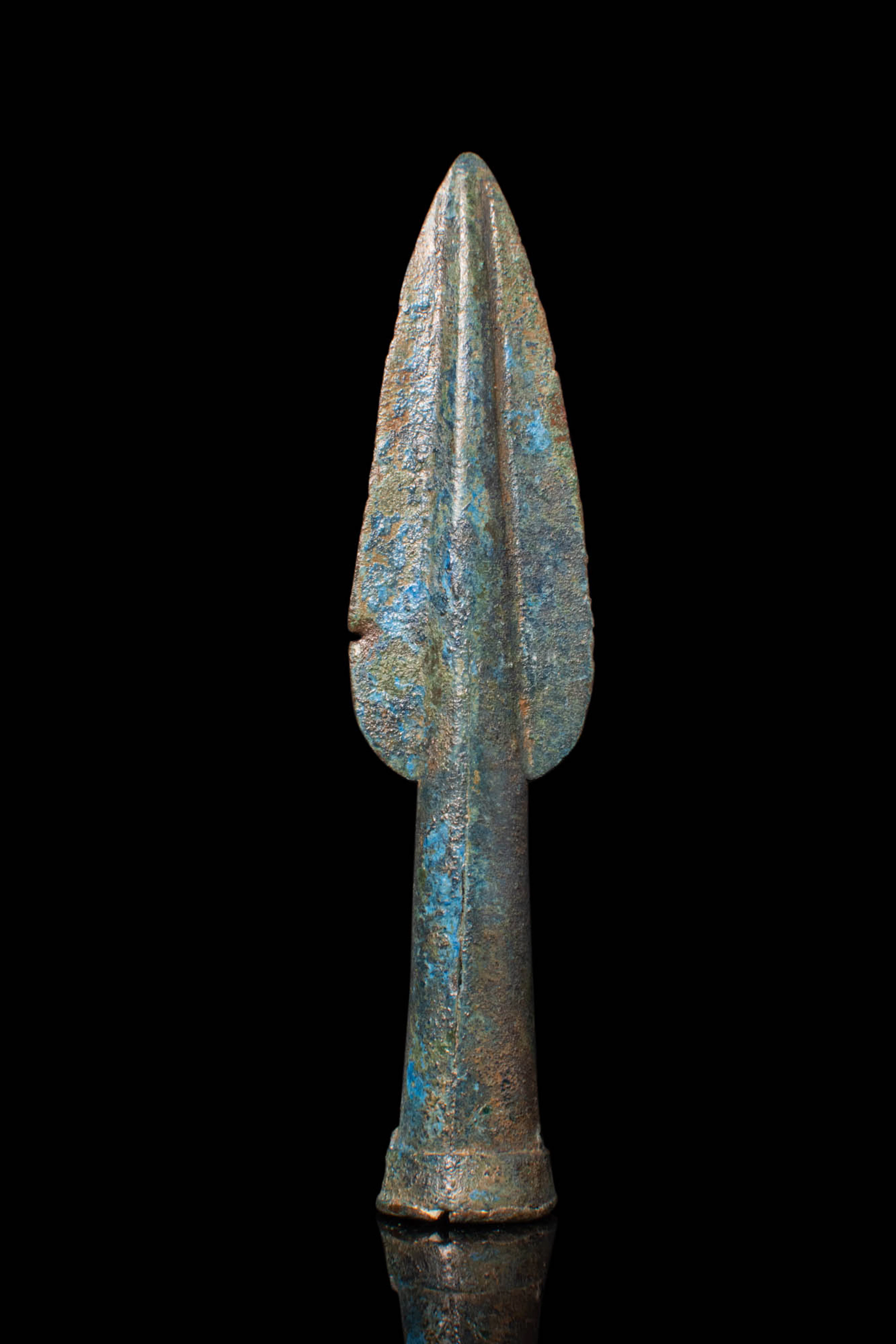 EUROPEAN BRONZE AGE BRONZE SPEARHEAD