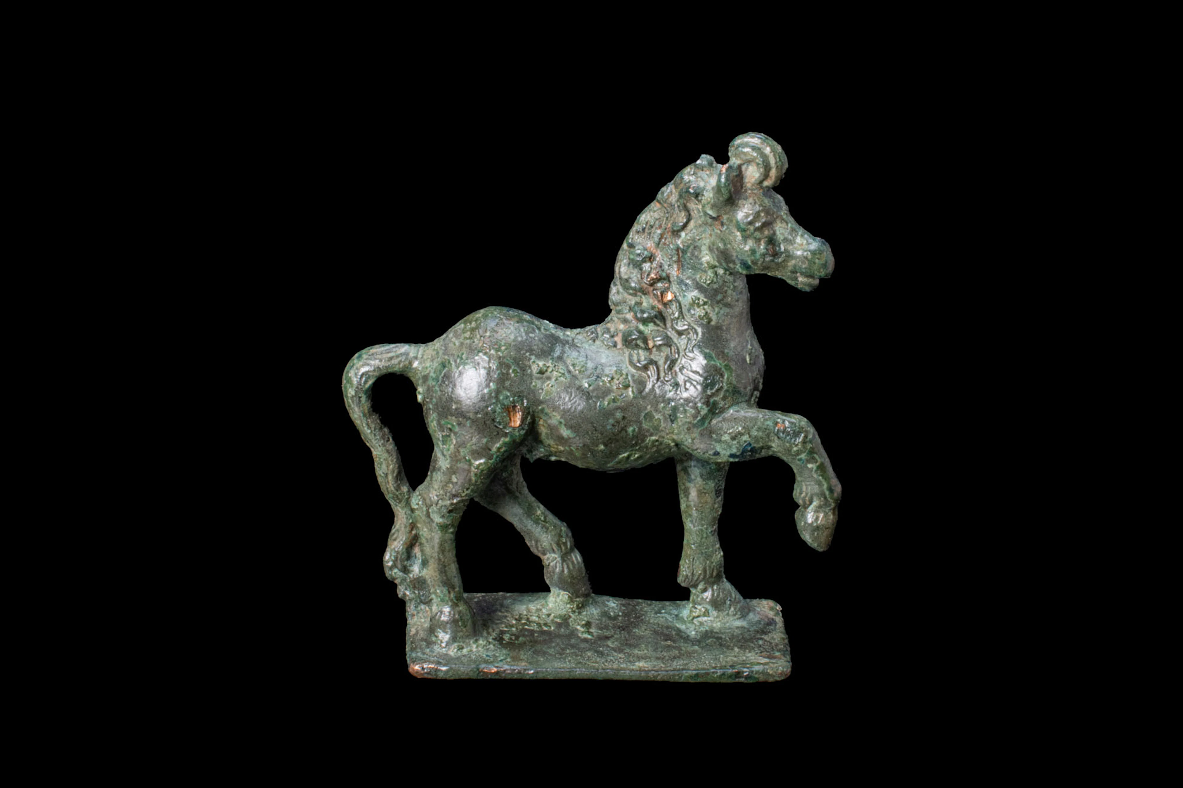 RARE ROMANO-CELTIC BRONZE HORSE FIGURINE