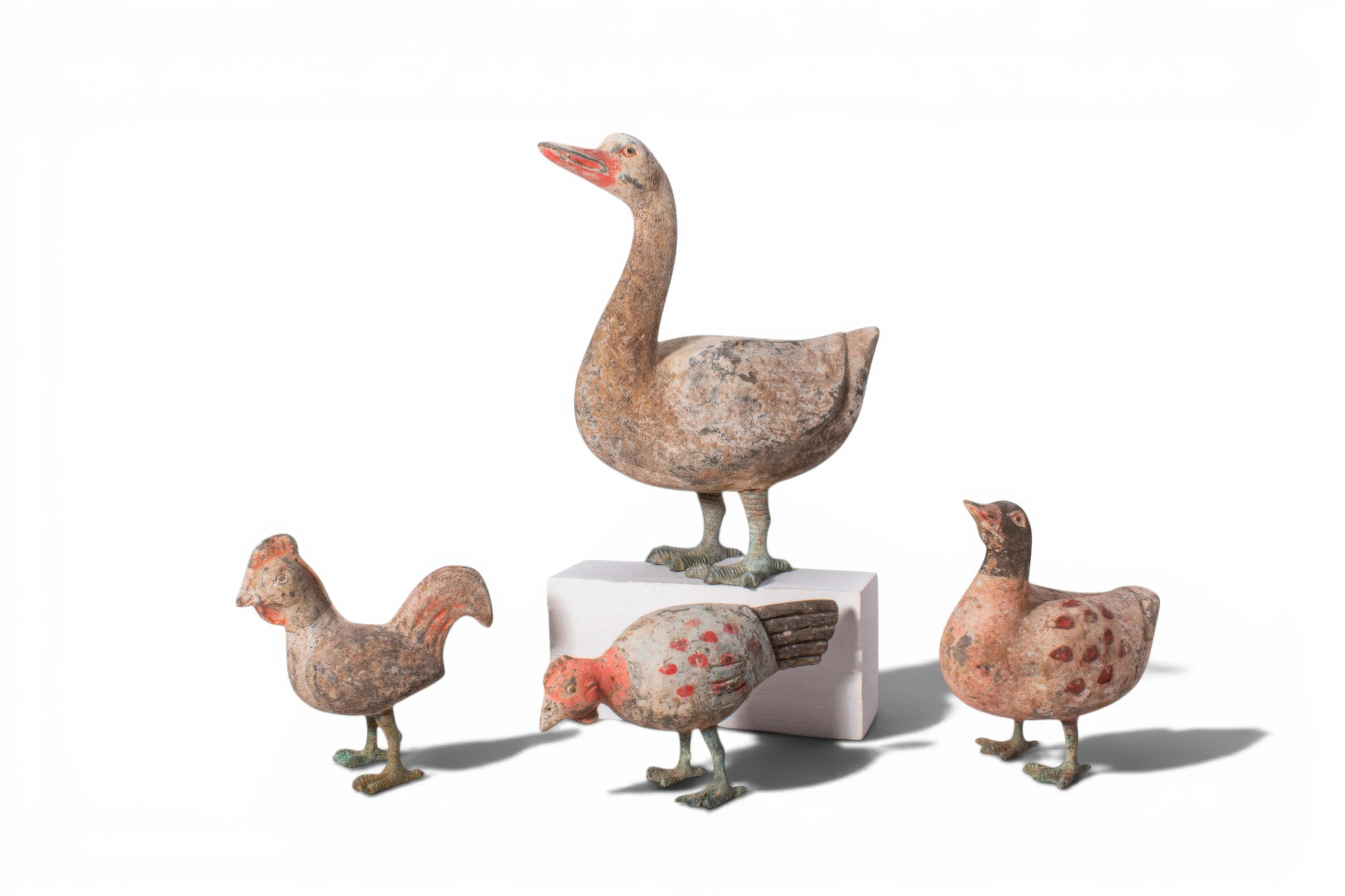 COLLECTION OF ANCIENT CHINESE TERRACOTTA FIGURES OF BIRDS