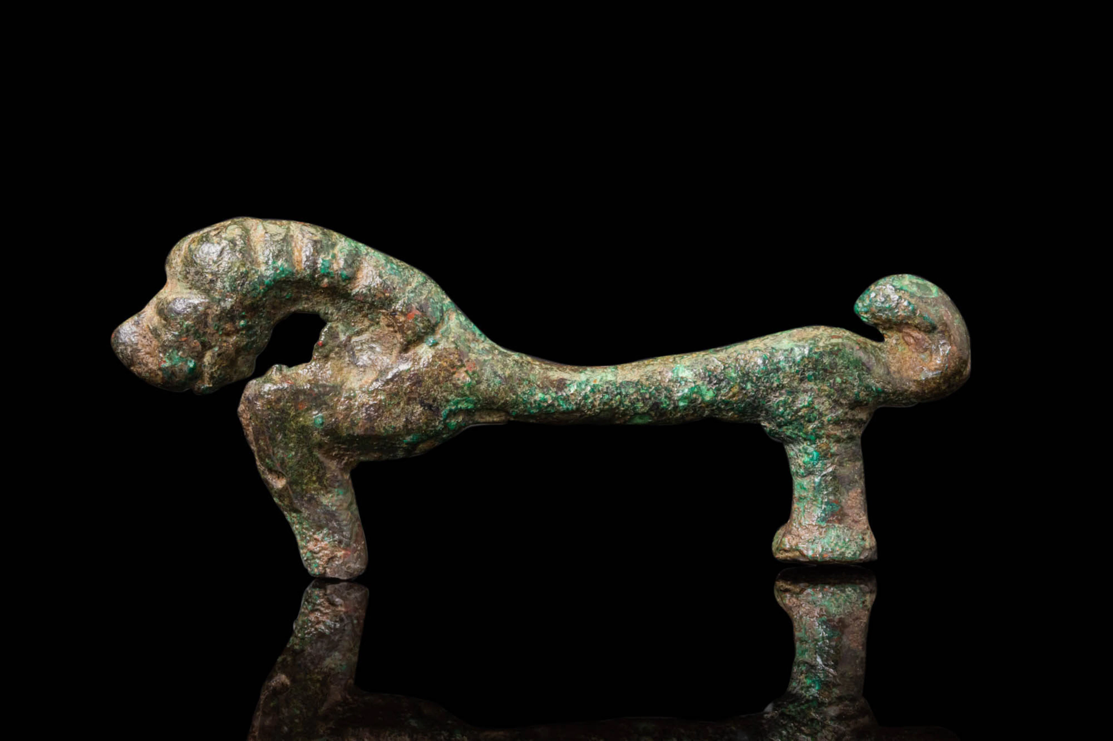 GREEK GEOEMTRIC PERIOD BRONZE HORSE FIGURINE