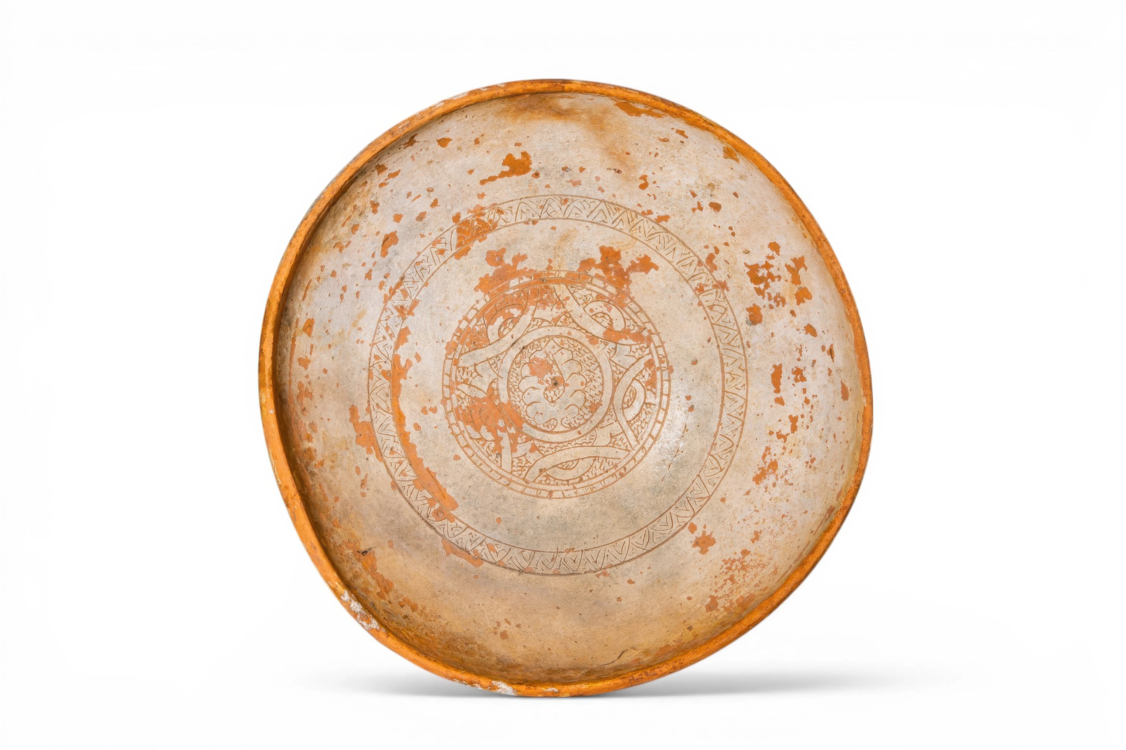 BYZANTINE TERRACOTTA BOWL WITH A STAR