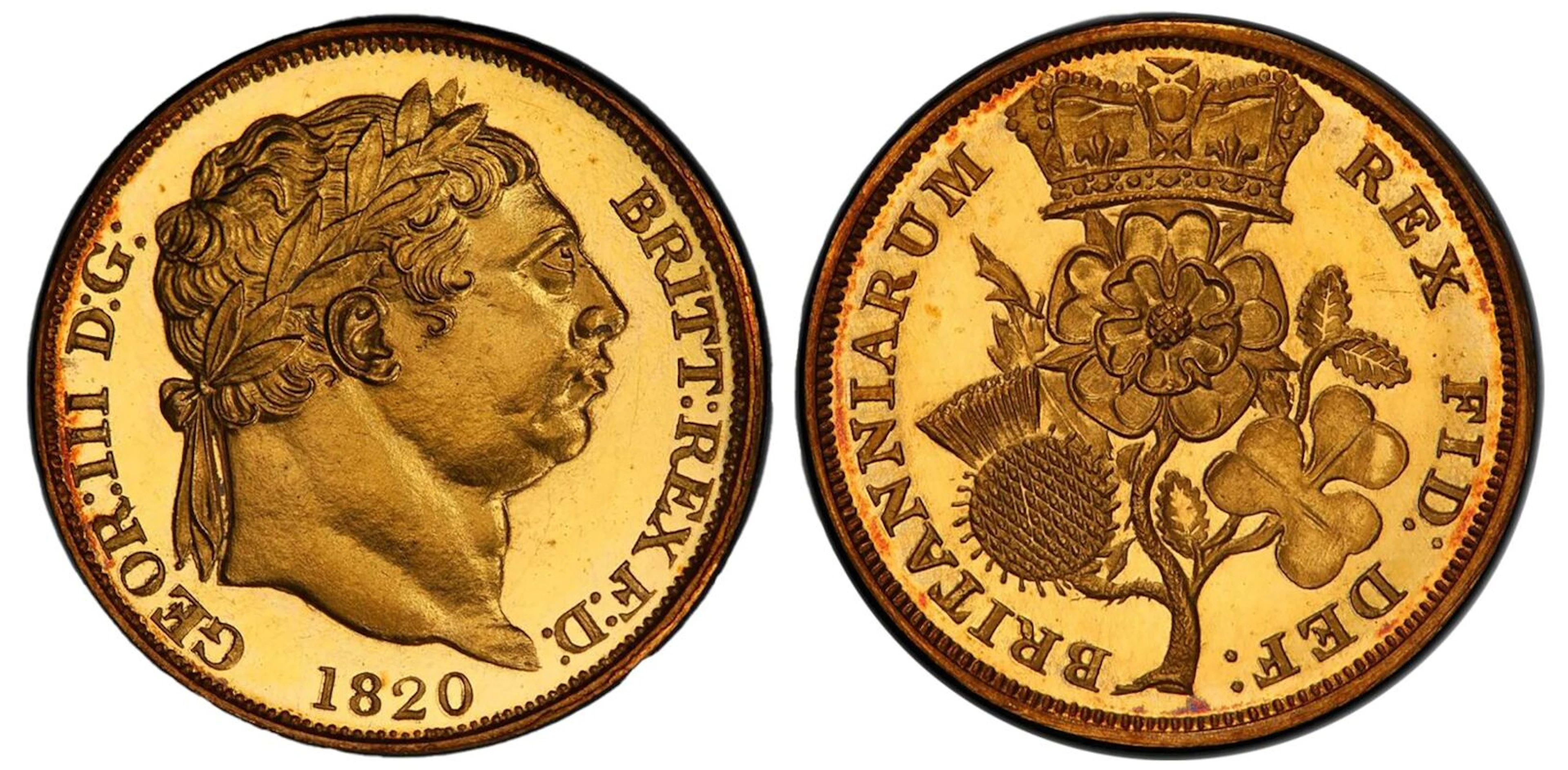 1820 Gold Half-Sovereign Pattern Single Finest PCGS PR64 CAM