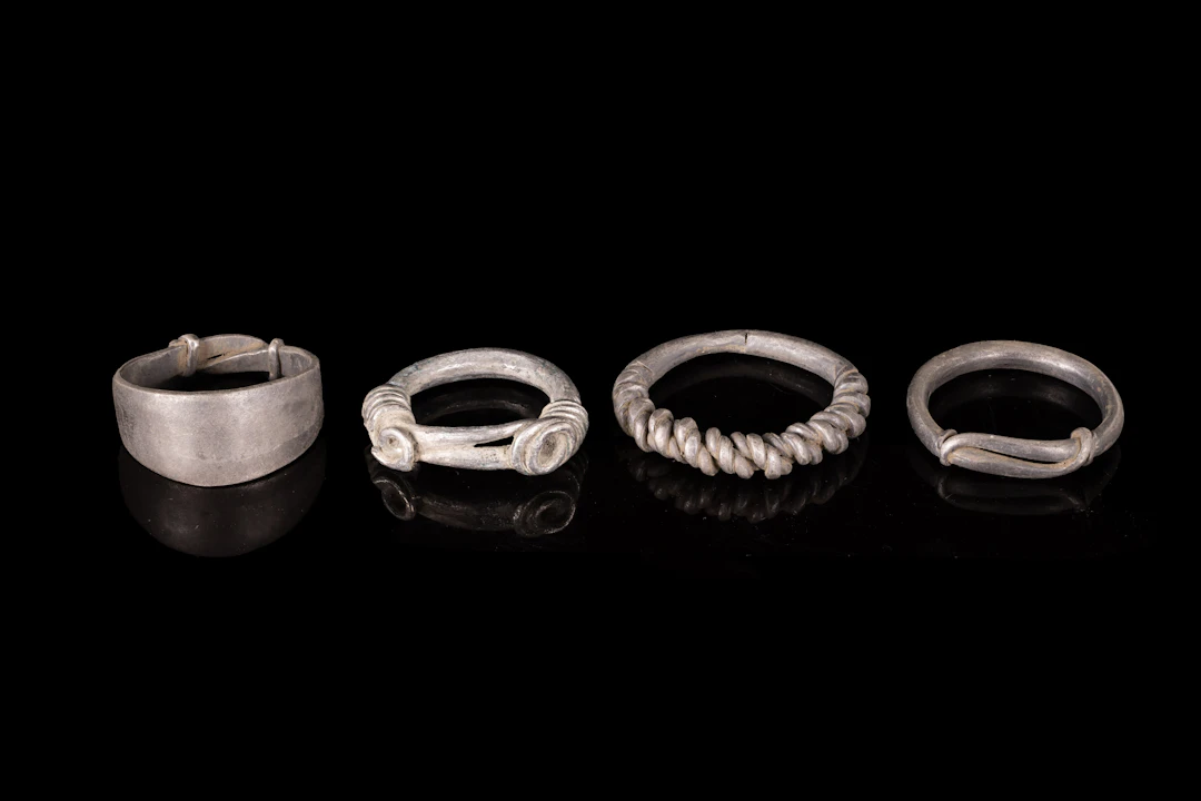 COLLECTION OF VIKING SILVER RINGS
