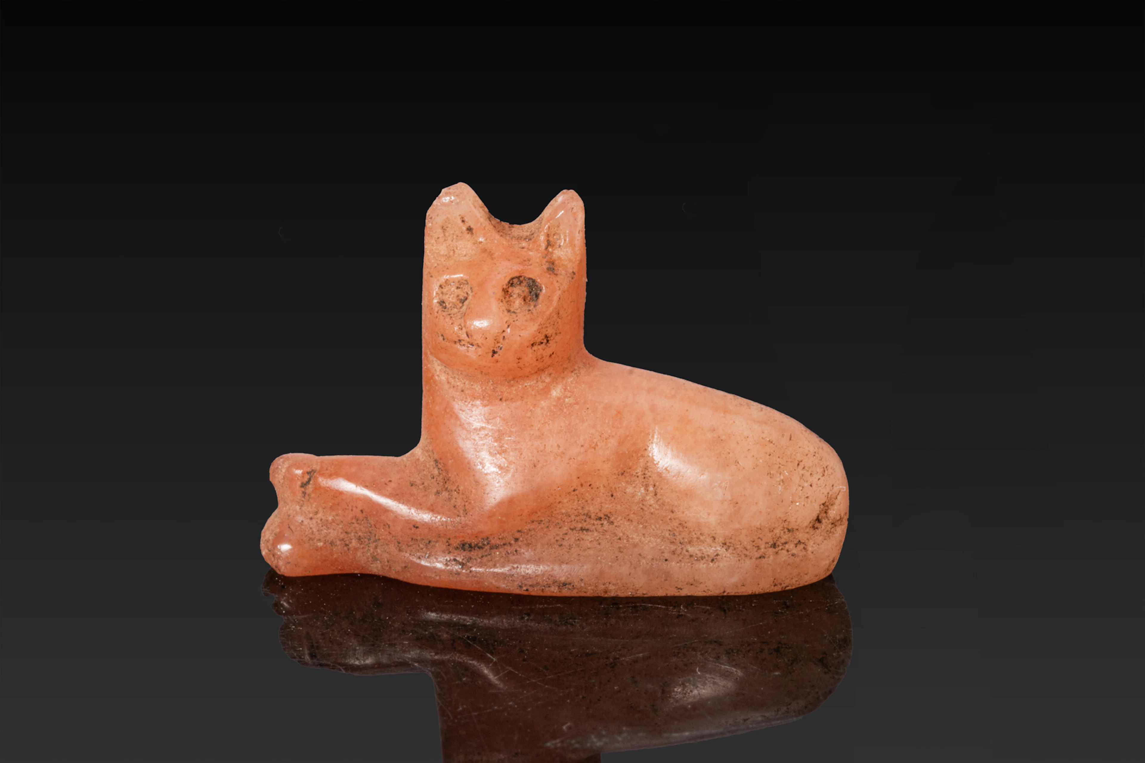 EGYPTIAN CARNELIAN CAT AMULET