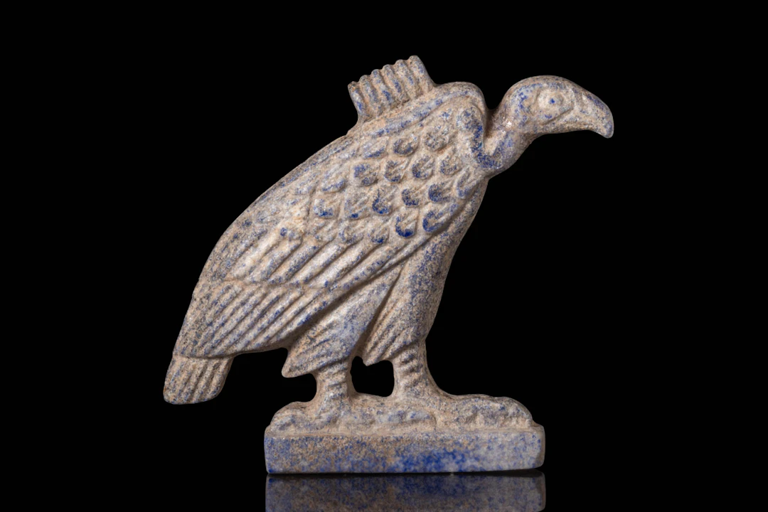 EGYPTIAN LAPIS LAZULI VULTURE AMULET