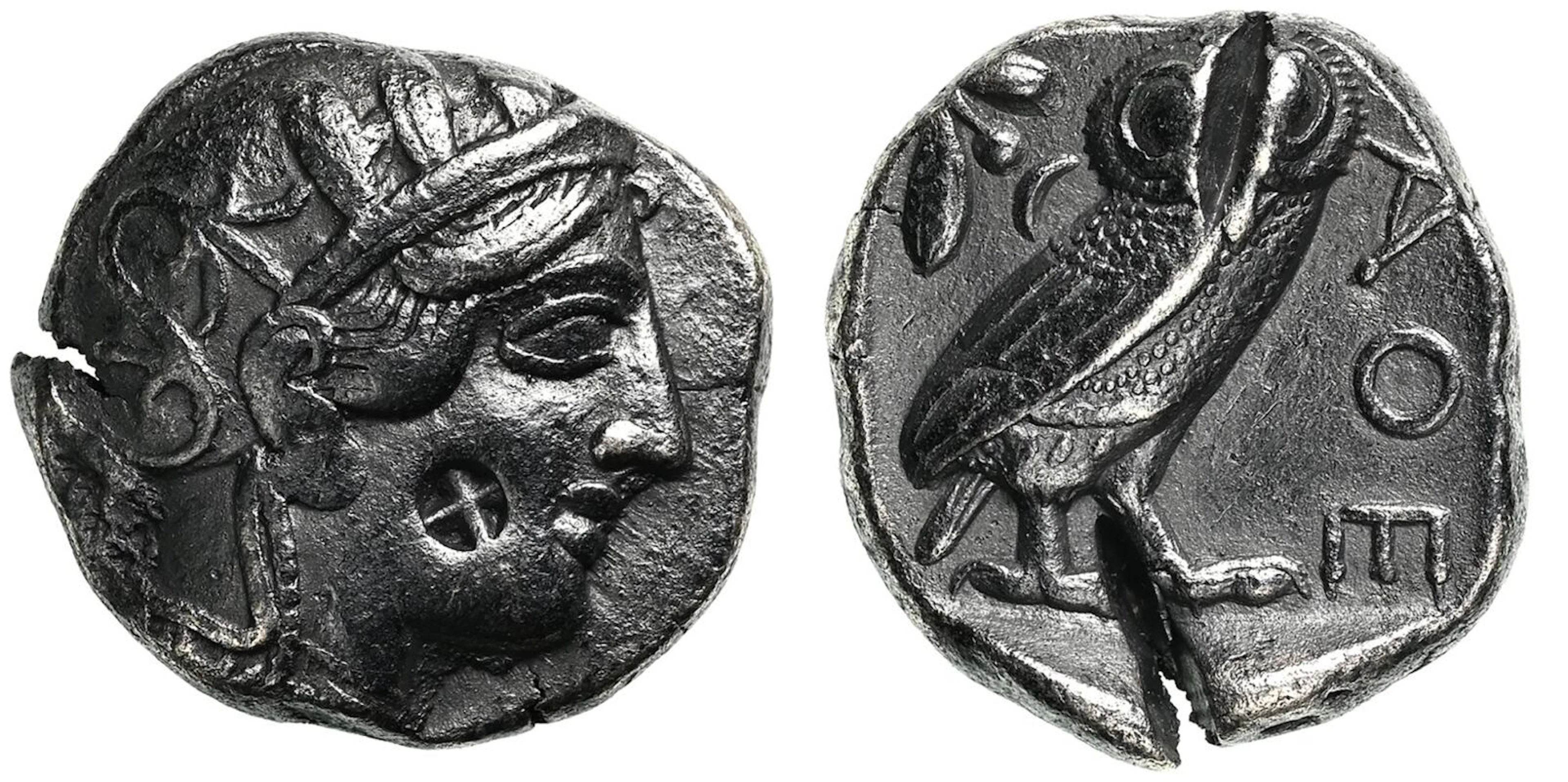Ancient Greece: Attica, Athens circa 454-404 BC AR Tetradrachm Good