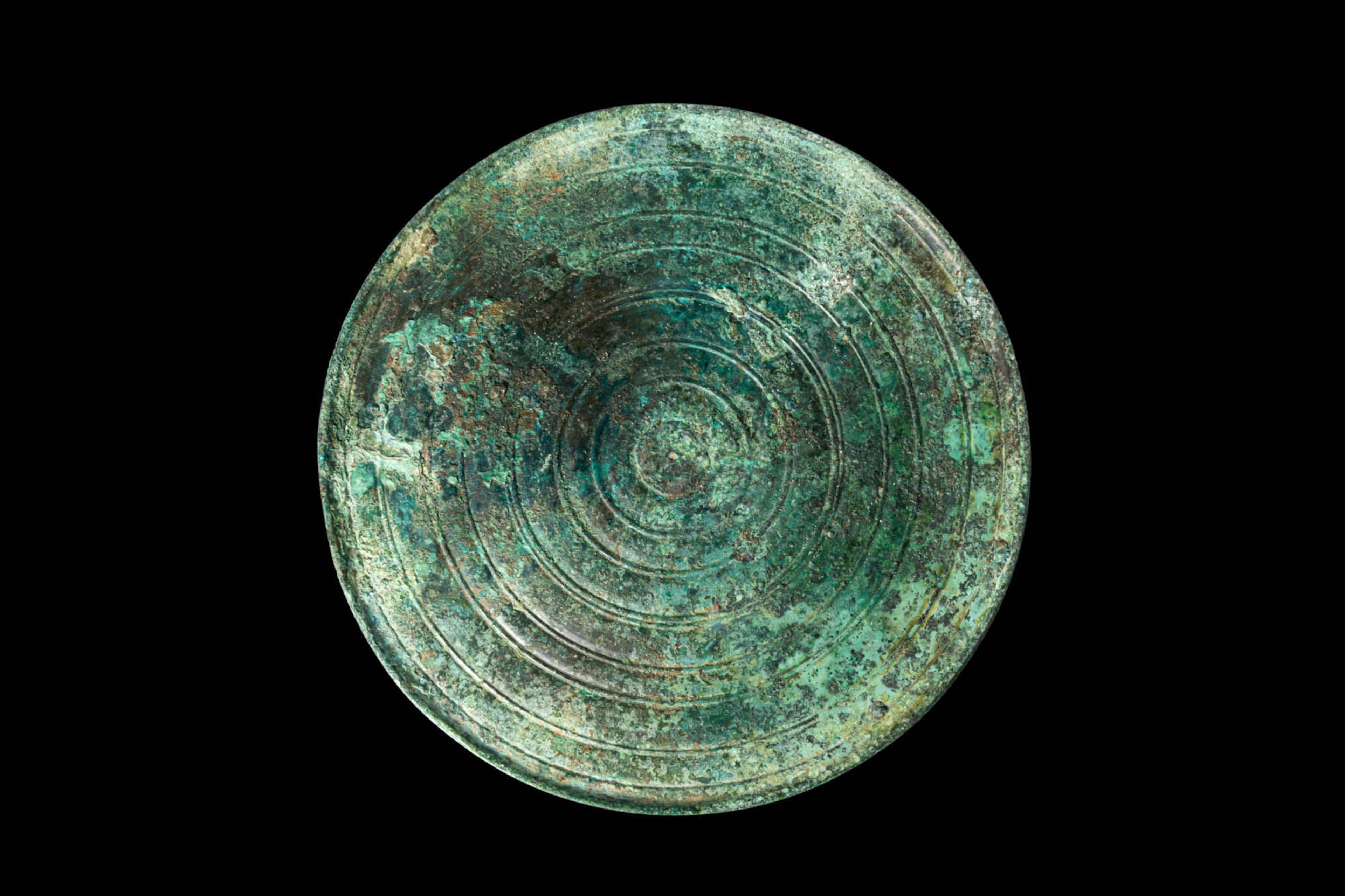 LARGE ANCIENT GREEK BRONZE MIRROR