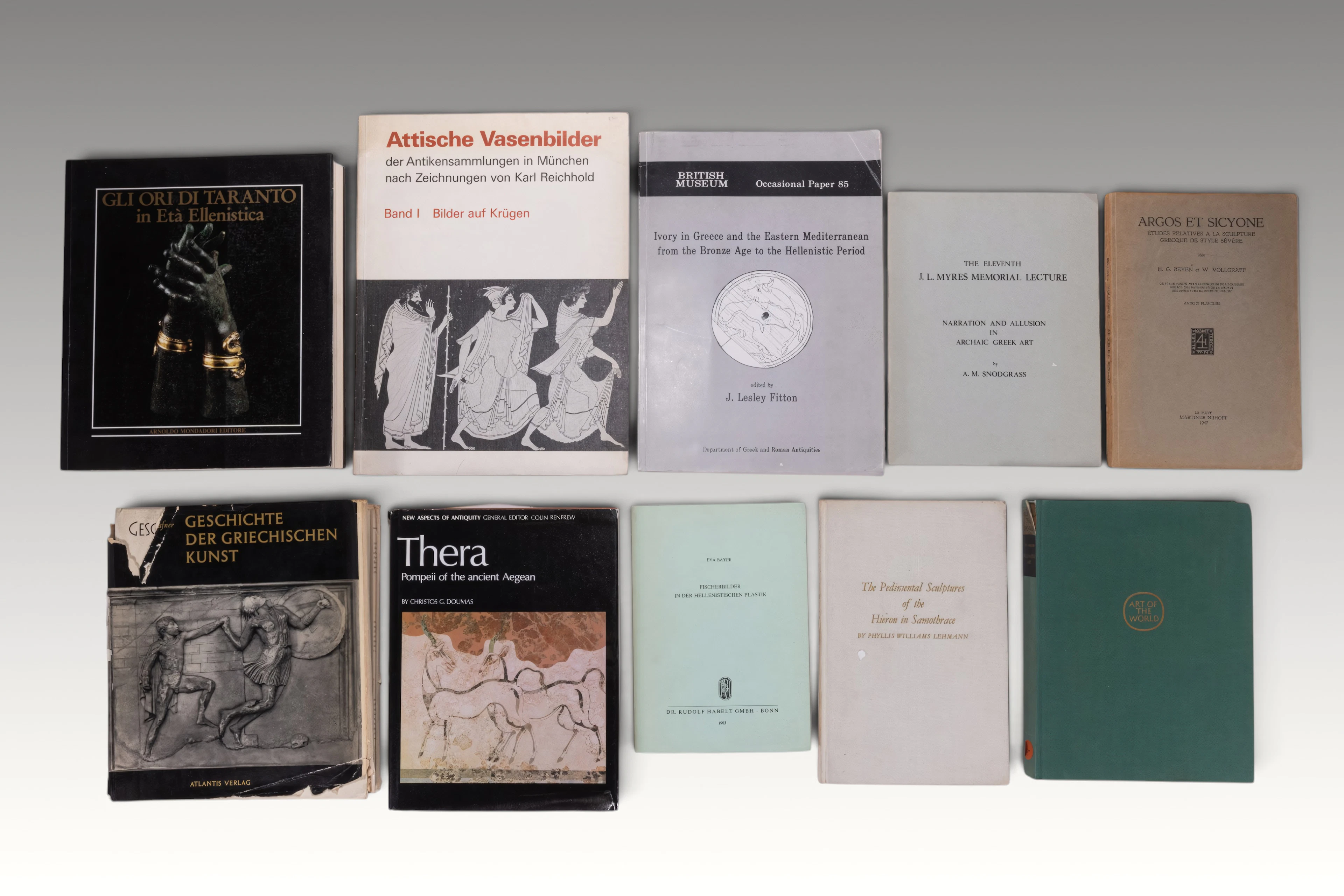 COLLECTION OF BOOKS ON GREEK ART AND CULTURE - EX LIBRARY OF ROBIN SIMS