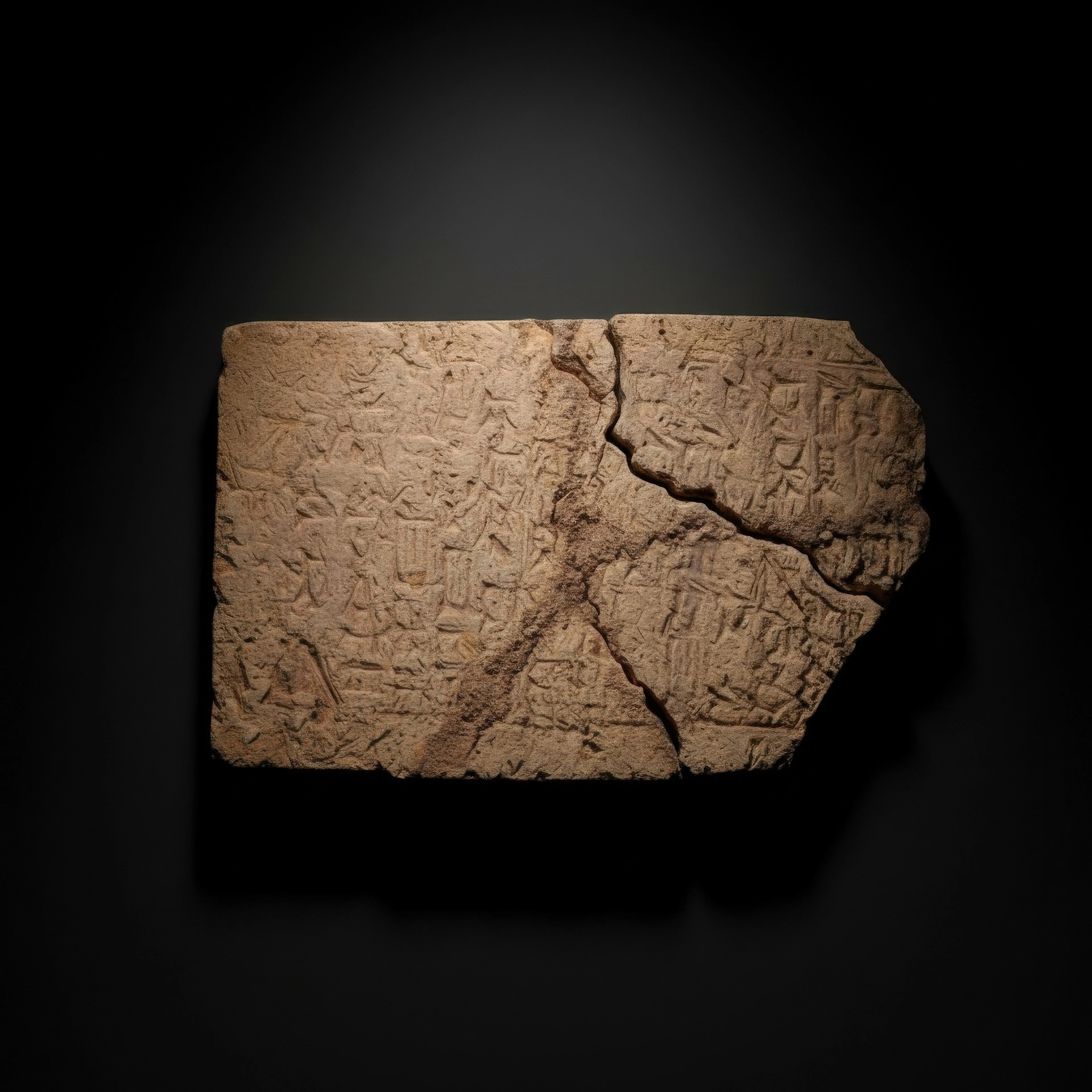 BABYLONIAN TERRACOTTA INSCRIBED TEMPLE BRICK OF NEBUCHADNEZZAR II