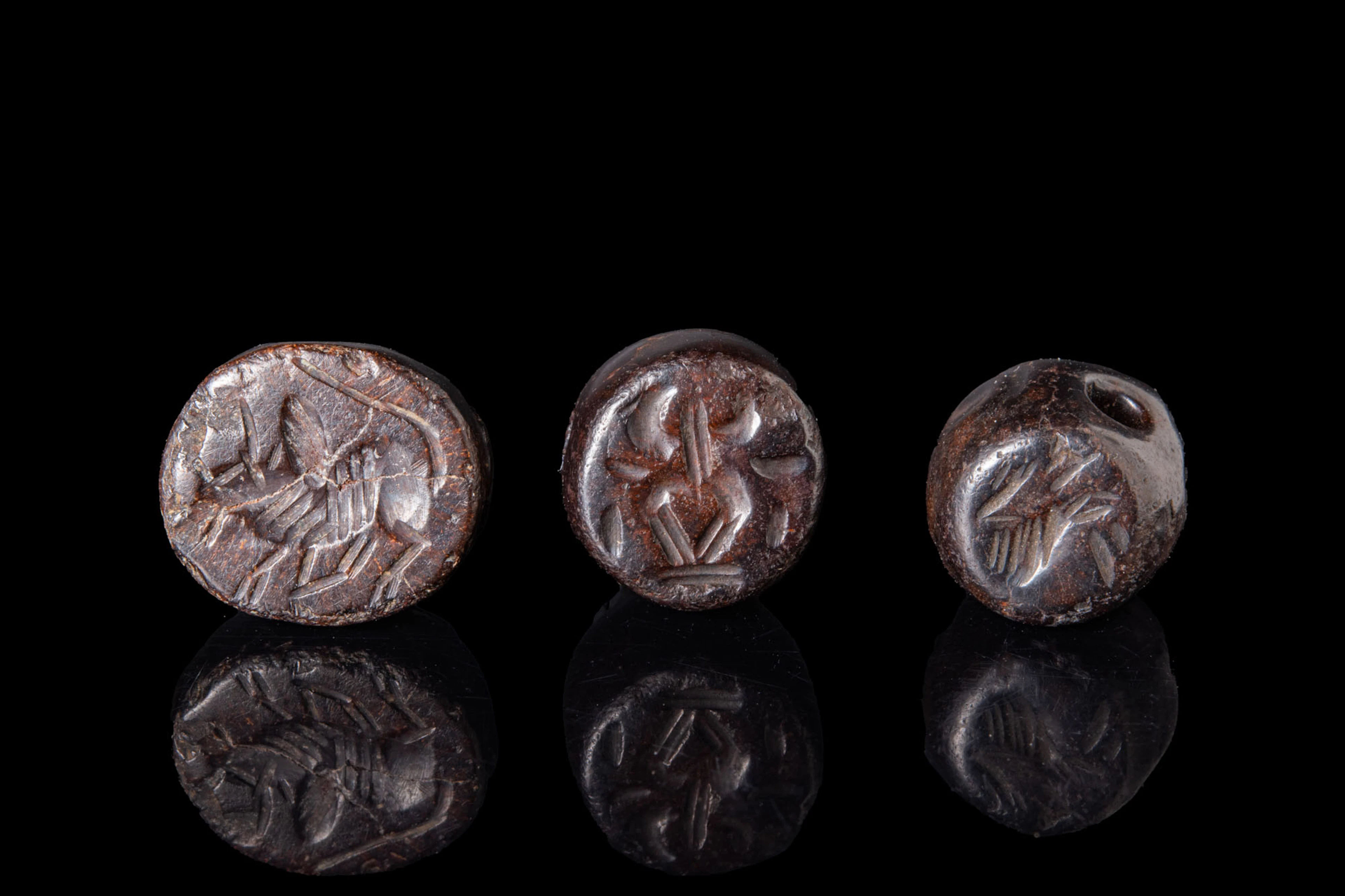 COLLECTION OF SASANIAN STONE STAMP SEALS
