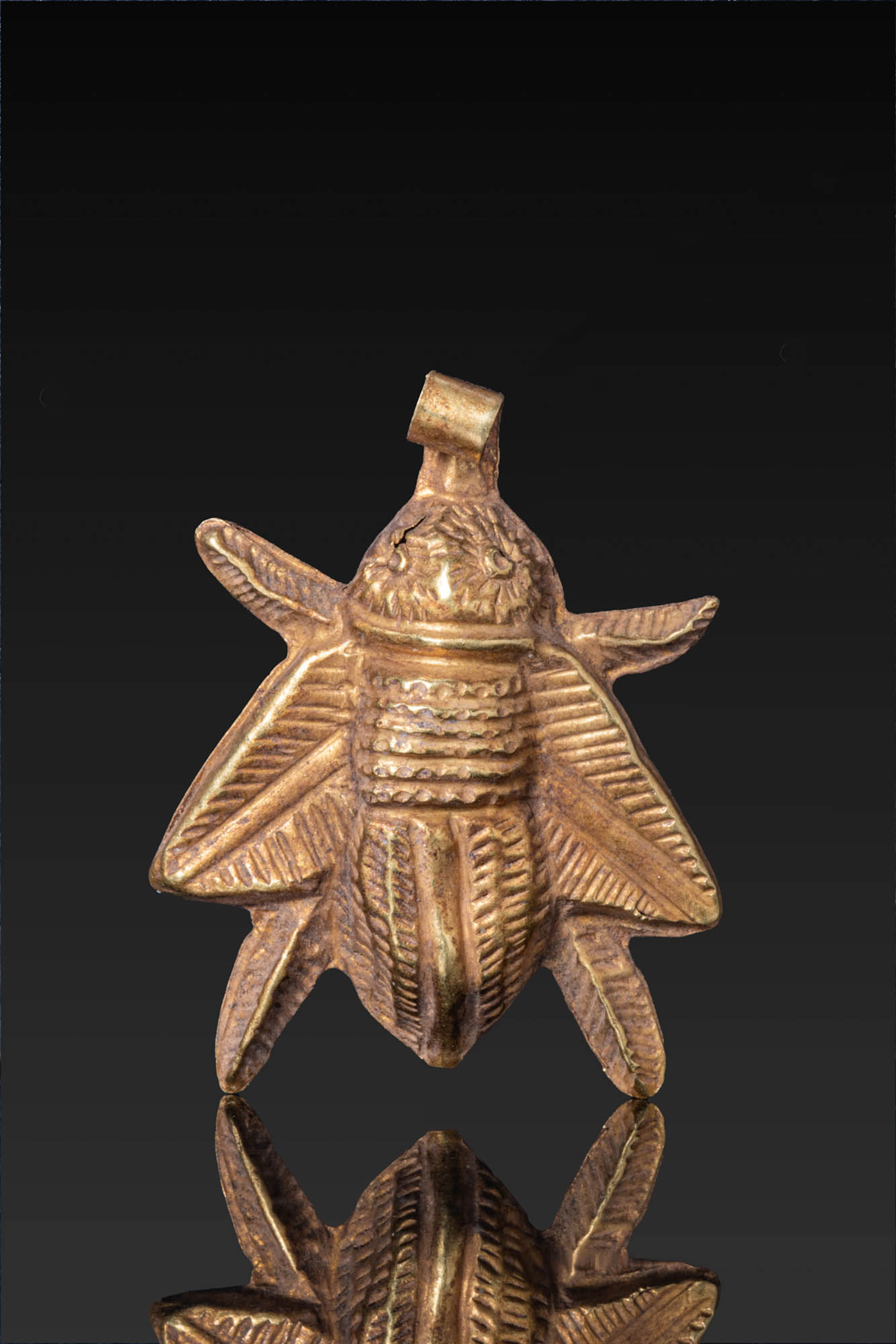 GREEK HIGH KARAT GOLD FLY PENDANT