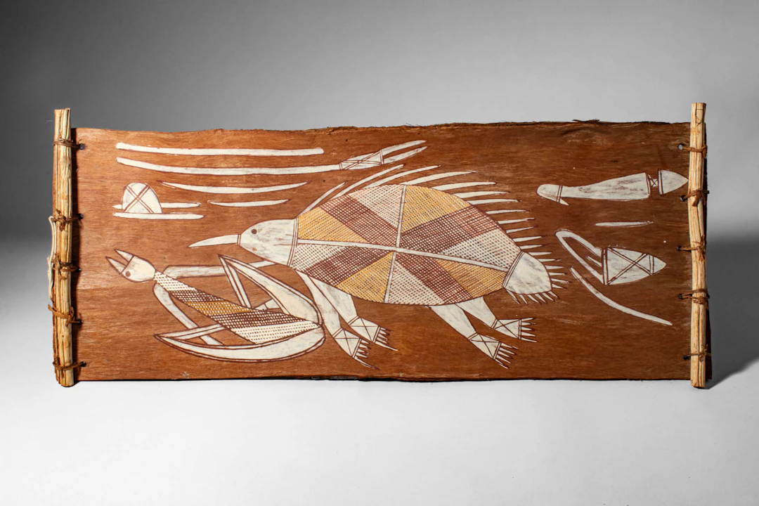 DJANGHARA WAIGAN AUSTRALIAN ABORIGINAL PAINTING ON BARK