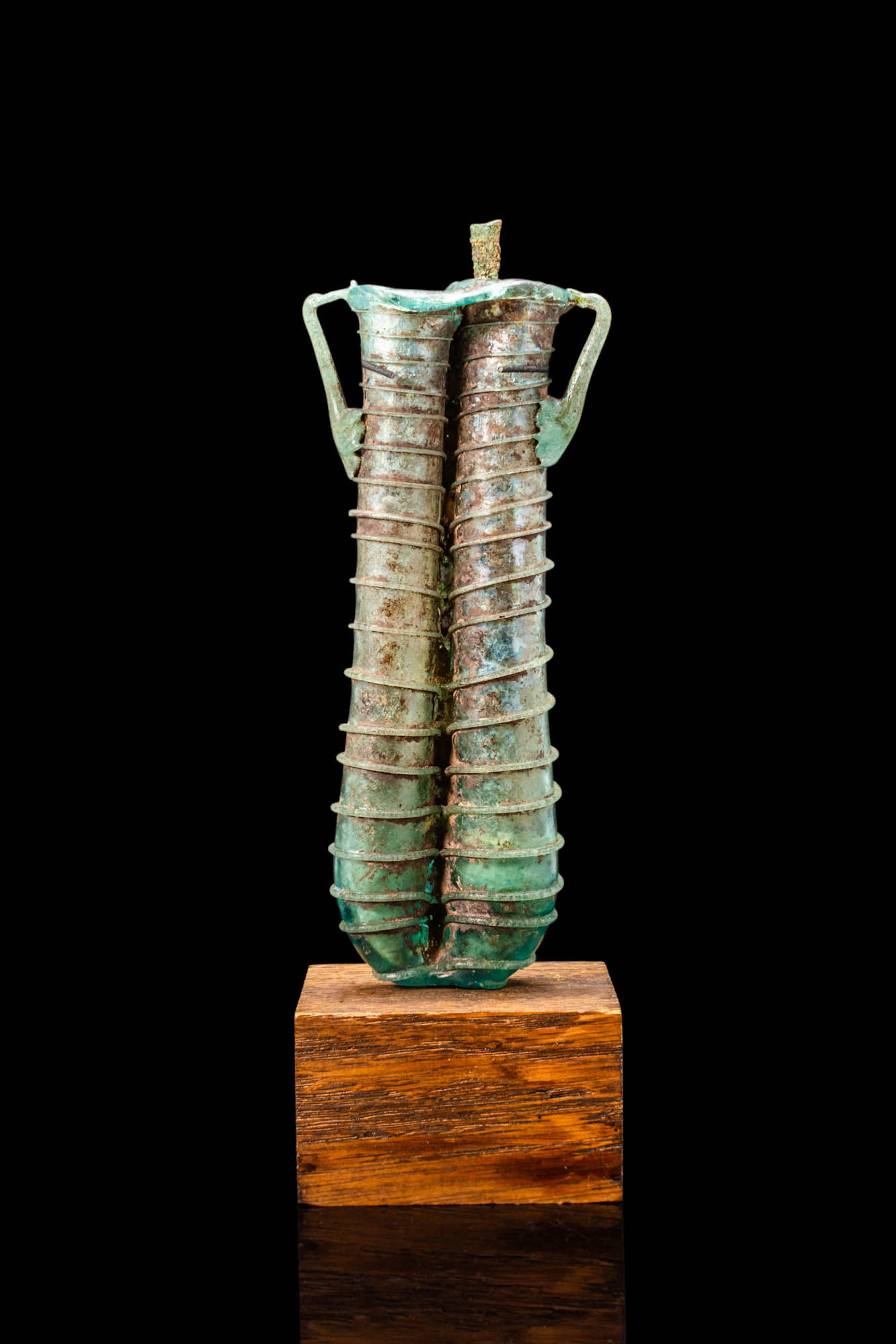 ROMAN GLASS DOUBLE UNGUENTARIUM