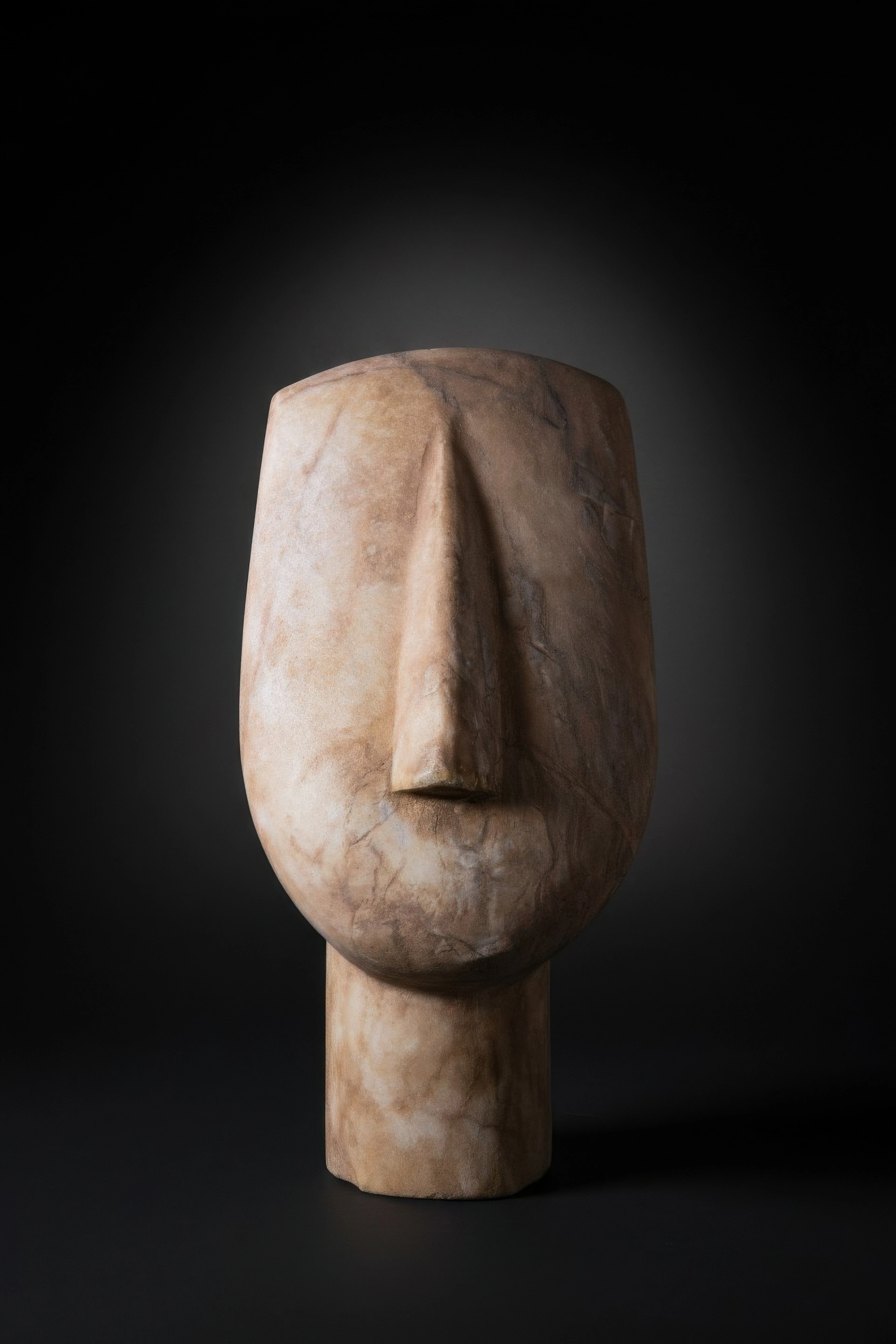 MASSIVE CYCLADIC MARBLE HEAD OF IDOL