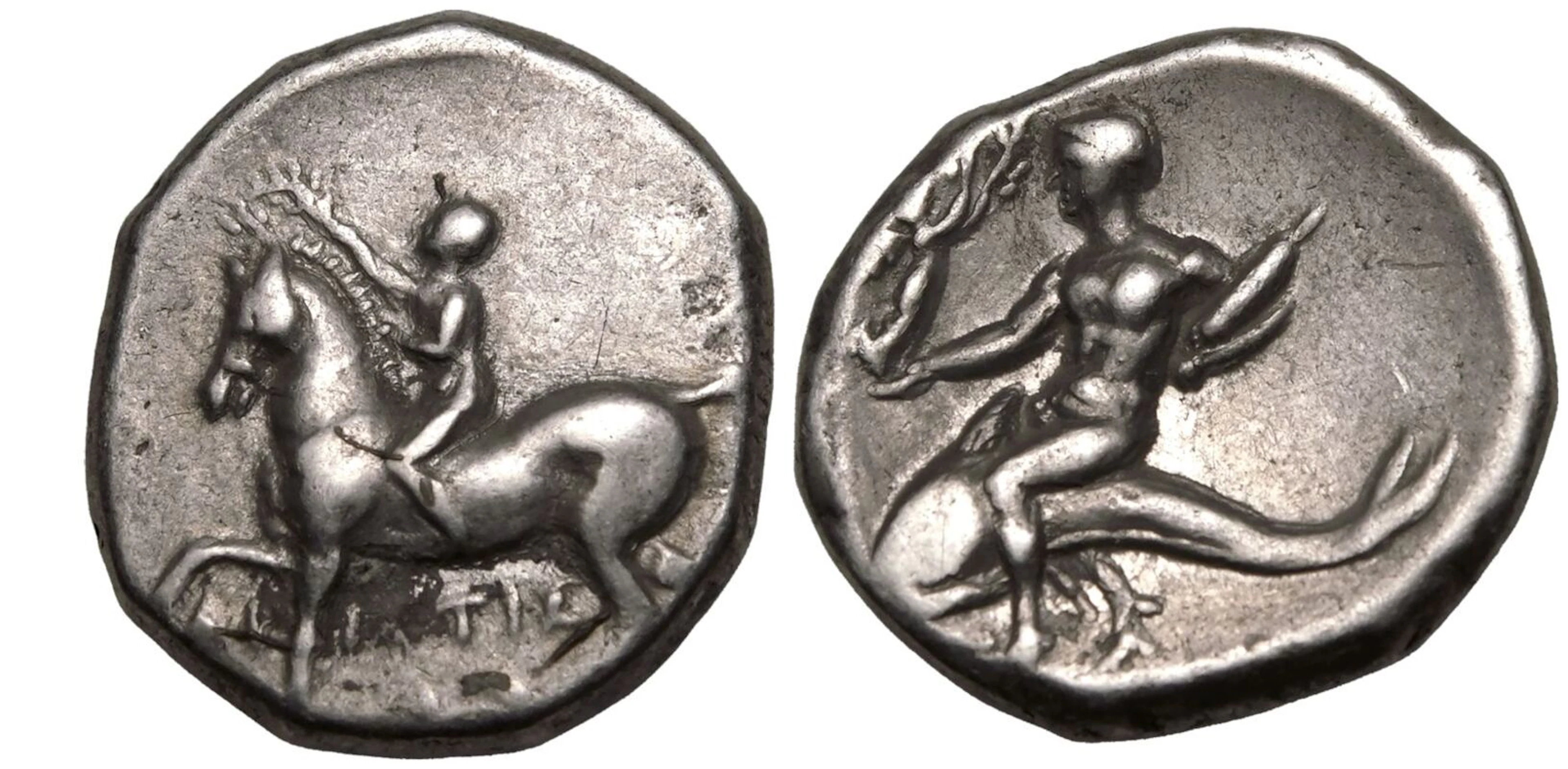 Magna Graecia: Calabria, Tarentum circa 272-240 BC AR Nomos Good Very Fine