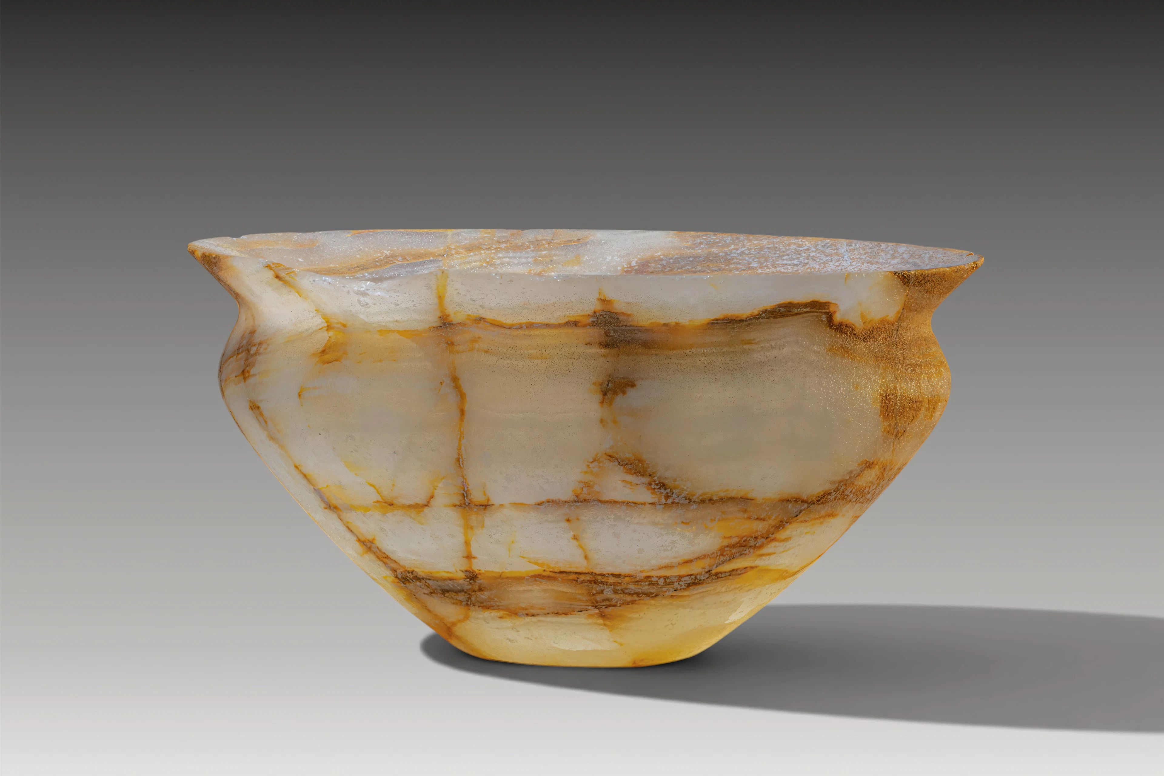 EGYPTIAN ALABASTER CONICAL BOWL