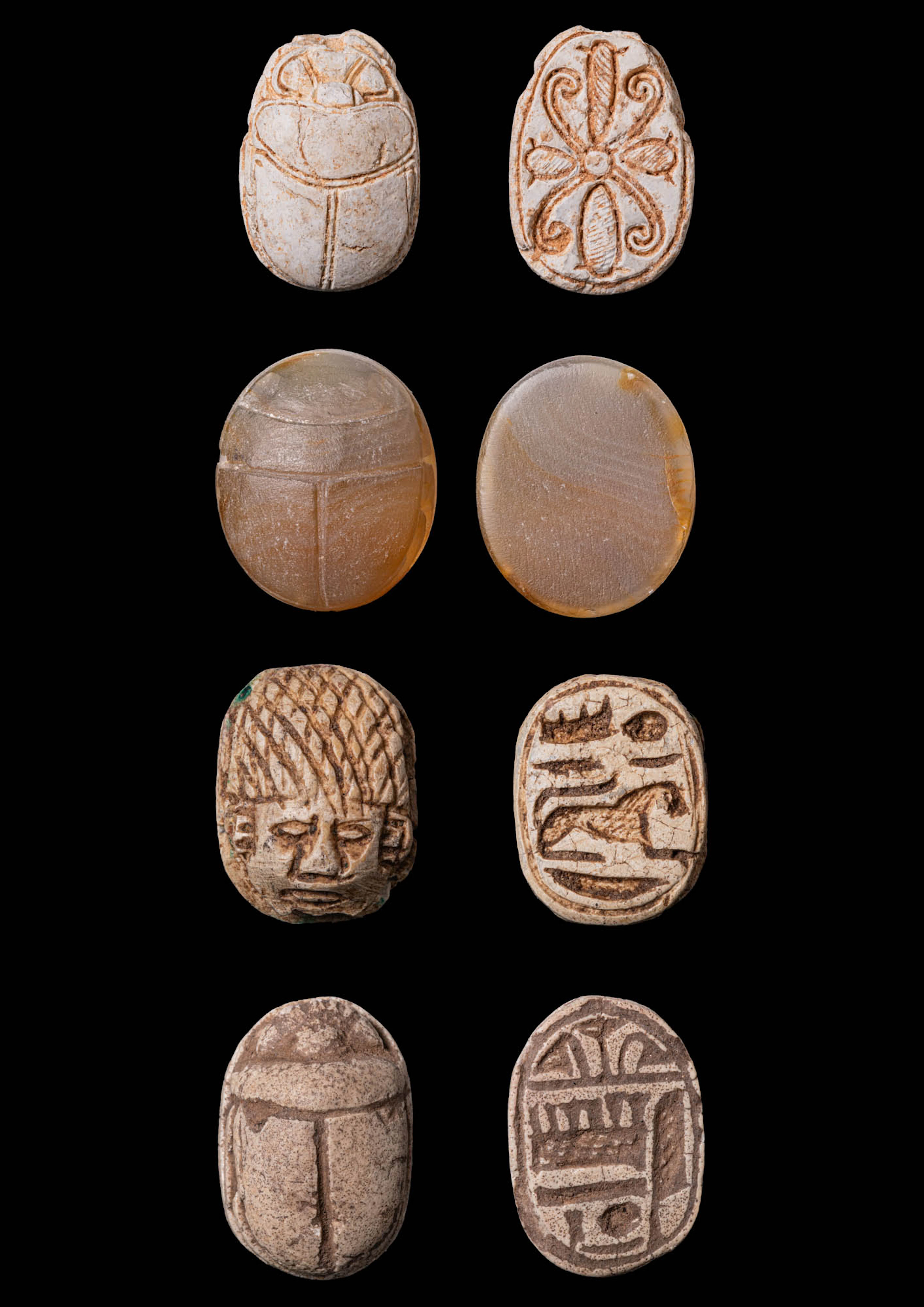 COLLECTION OF EGYPTIAN STEATITE SECOND INTERMEDIATE PERIOD SCARABS