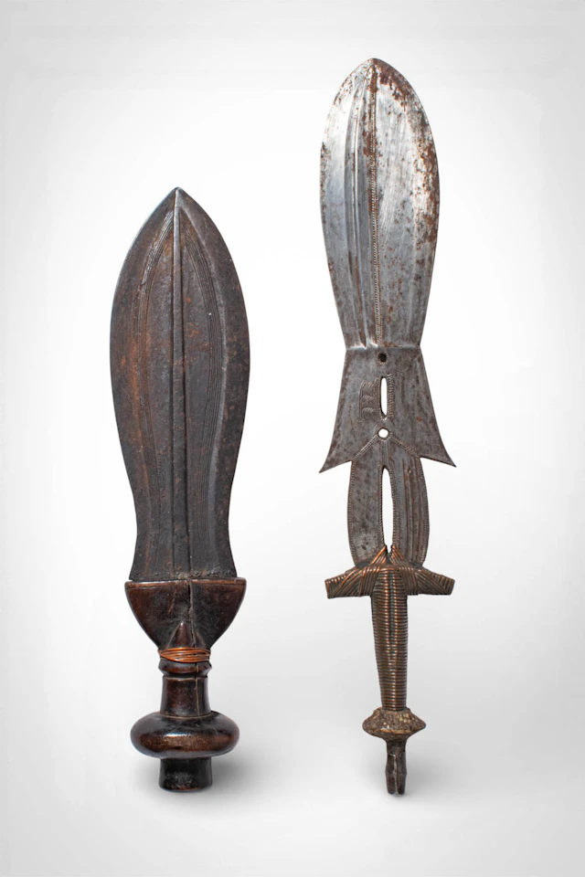 KUBA IKUL PARADE KNIFE AND NGBANDI CEREMONIAL KNIFE