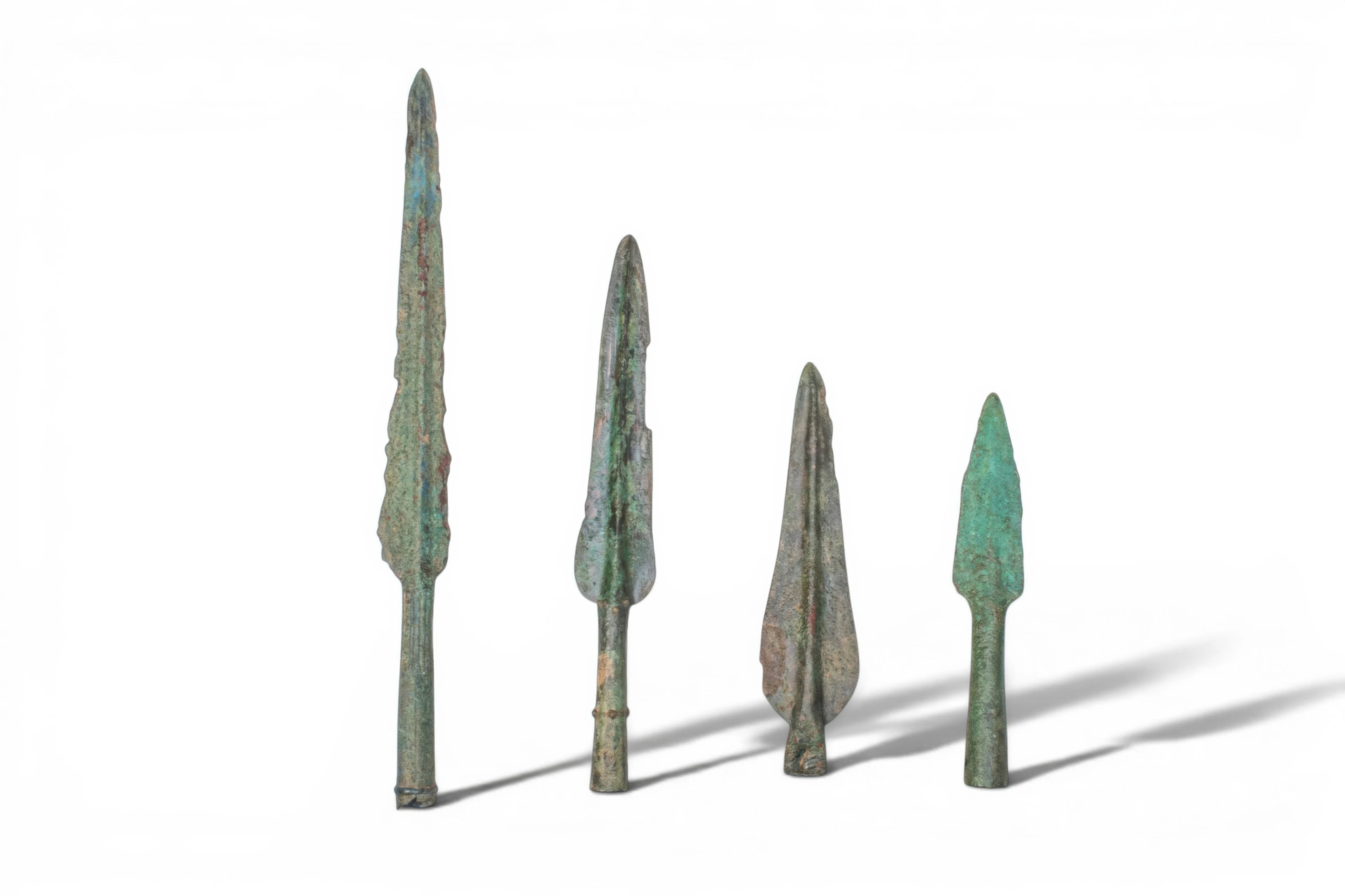 COLLECTION OF GREEK PERIOD BRONZE SOCKETED SPEARHEADS