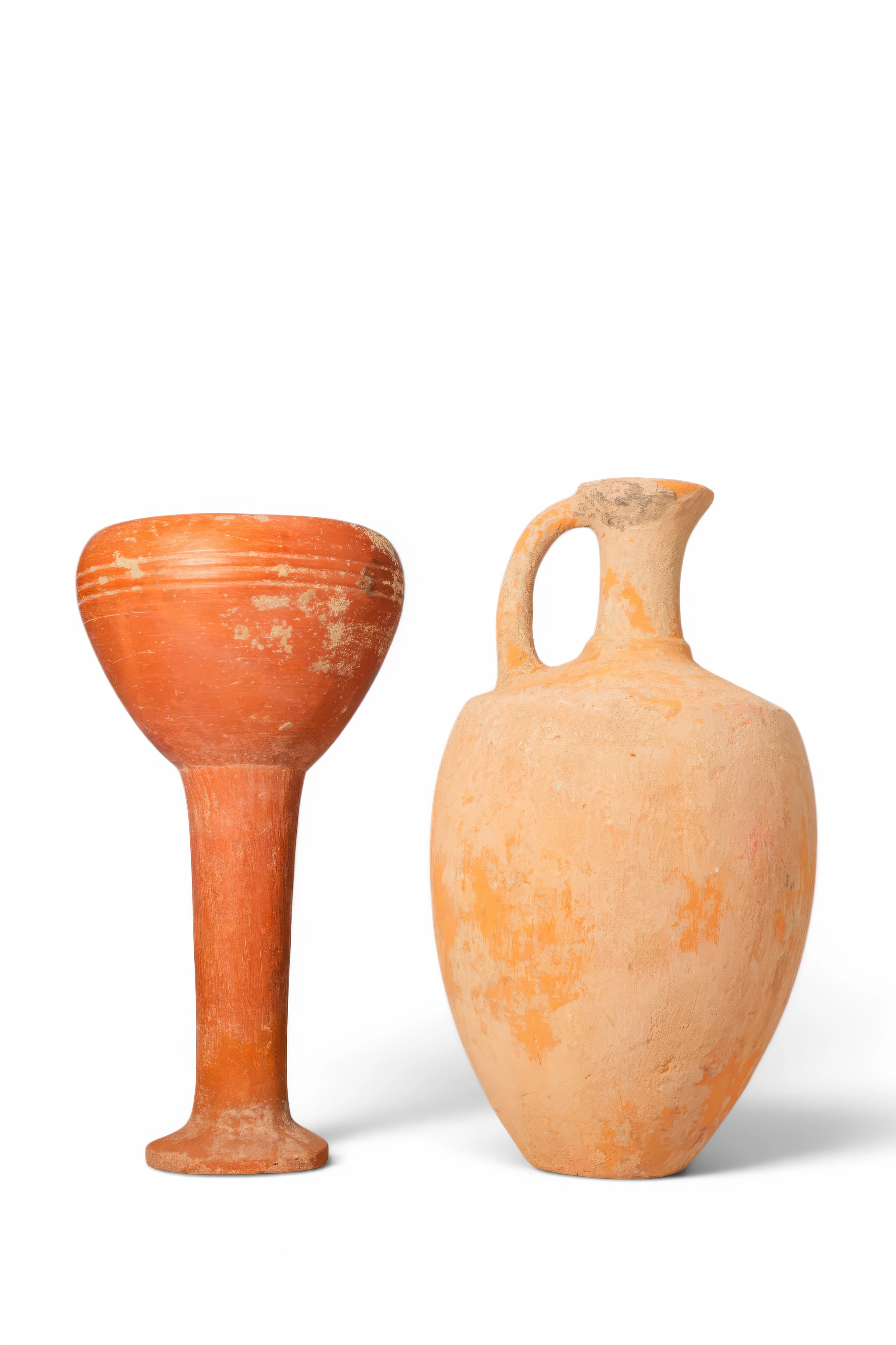 PAIR OF GREEK TERRACOTTA VESSELS